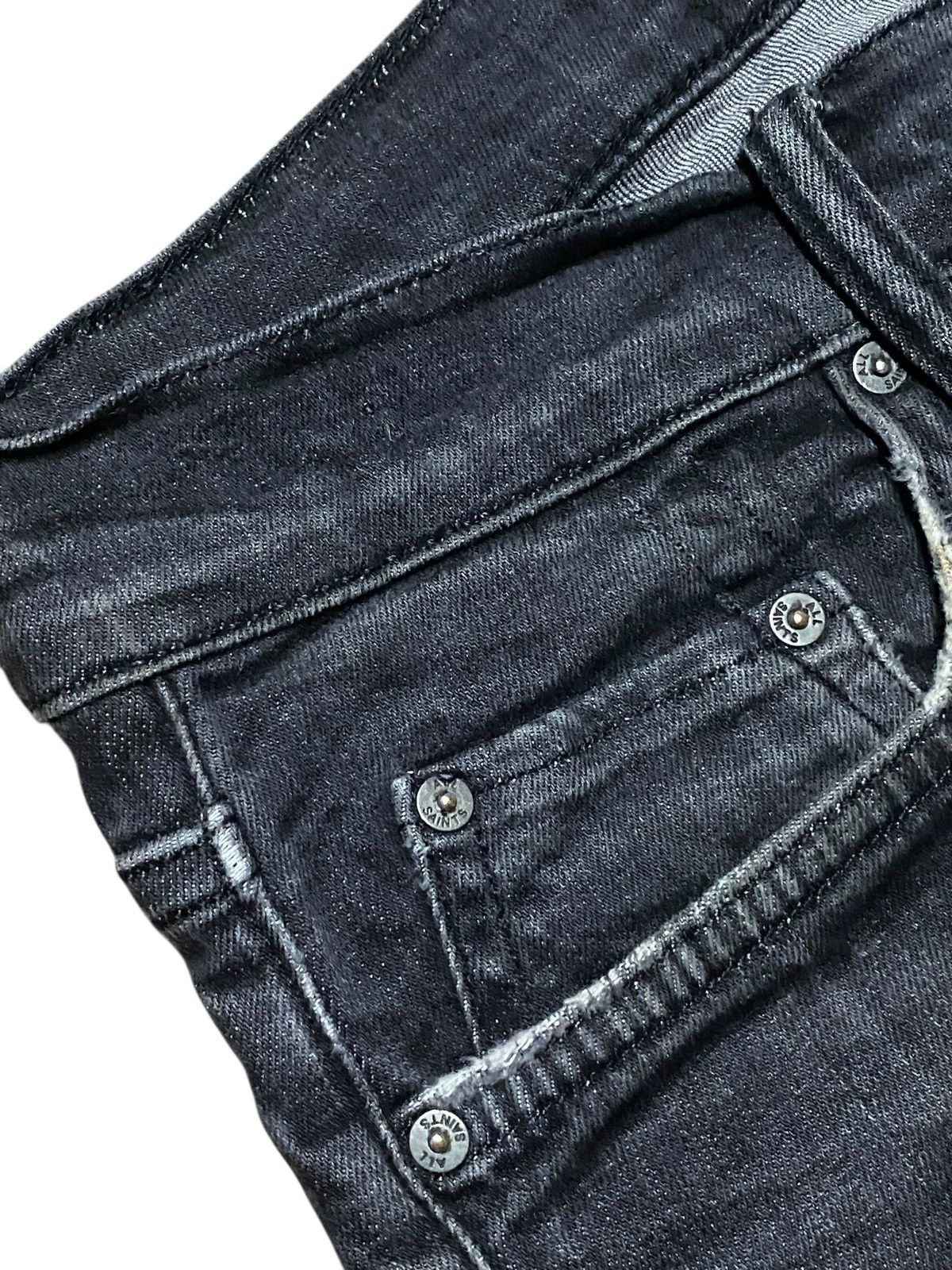 Allsaints Vintage Allsaint Spitalfields Black Denim skinny Jeans Size US 28 / EU 44 - 7 Thumbnail