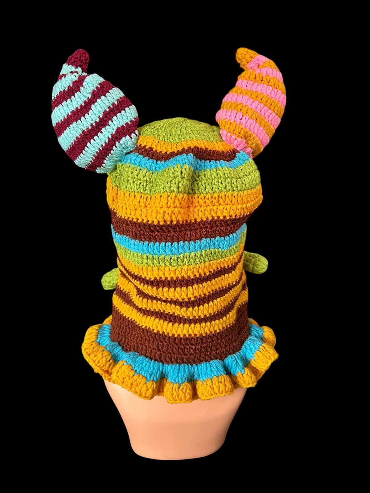 Japanese Brand × Kapital × Vintage Very Rare Crochet Knitted Handmade Balaclava Masked Size ONE SIZE - 4 Thumbnail