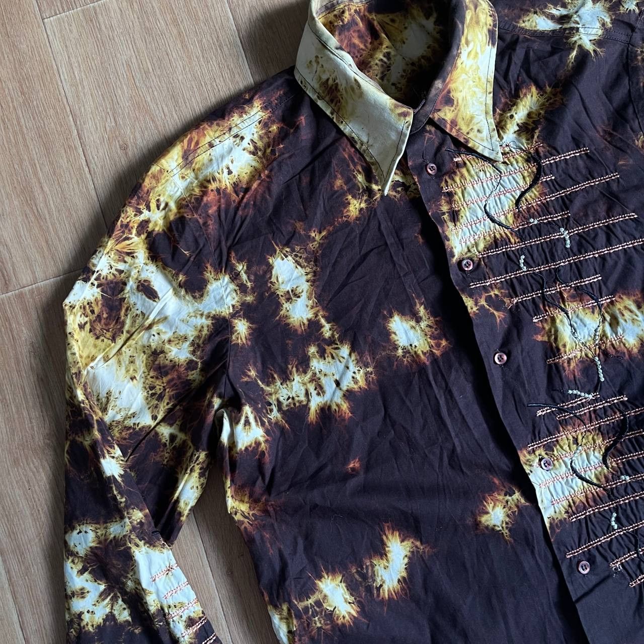 20471120 × Japanese Brand Vintage Shirt Fire Flash Size US L / EU 52-54 / 3 - 4 Thumbnail