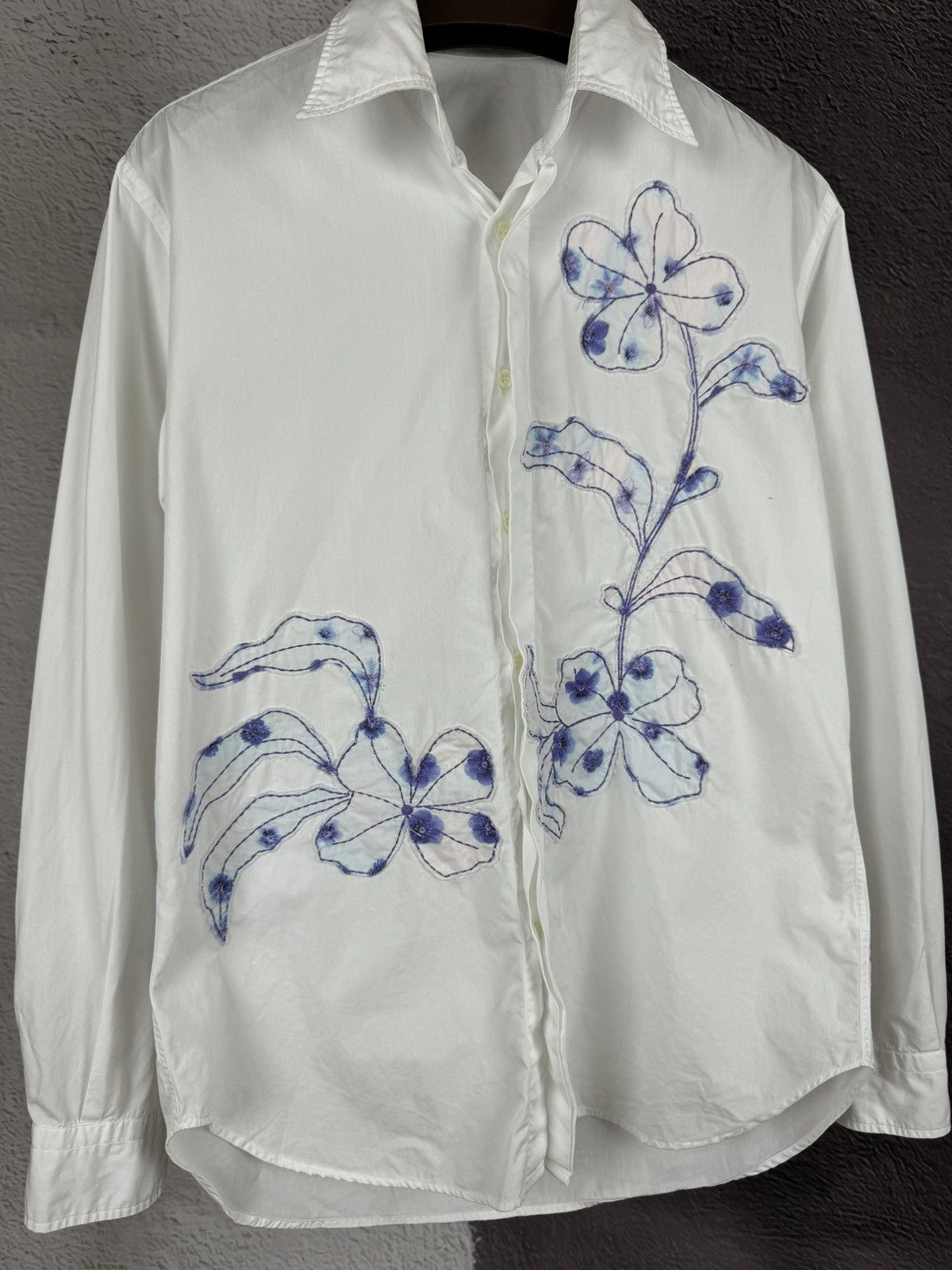 Pal Zileri Pal Zileri Lab. white vintage flower archival LS shirt Size US L / EU 52-54 / 3 - 7 Thumbnail
