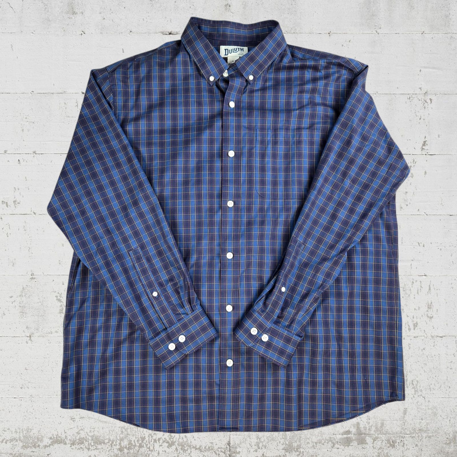Duluth Trading Company Duluth Blue Checkered Plaid Button Down Shirt Size XL Size US XL / EU 56 / 4 - 2 Thumbnail