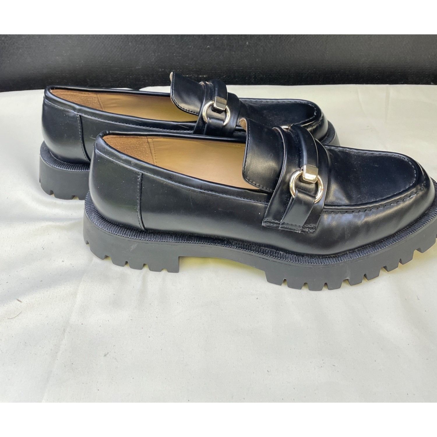 Zara Zara Women's Black Chunky Heel Shoes/ Loafers Size 10 SKU 56 Size US 10 / IT 40 - 3 Thumbnail