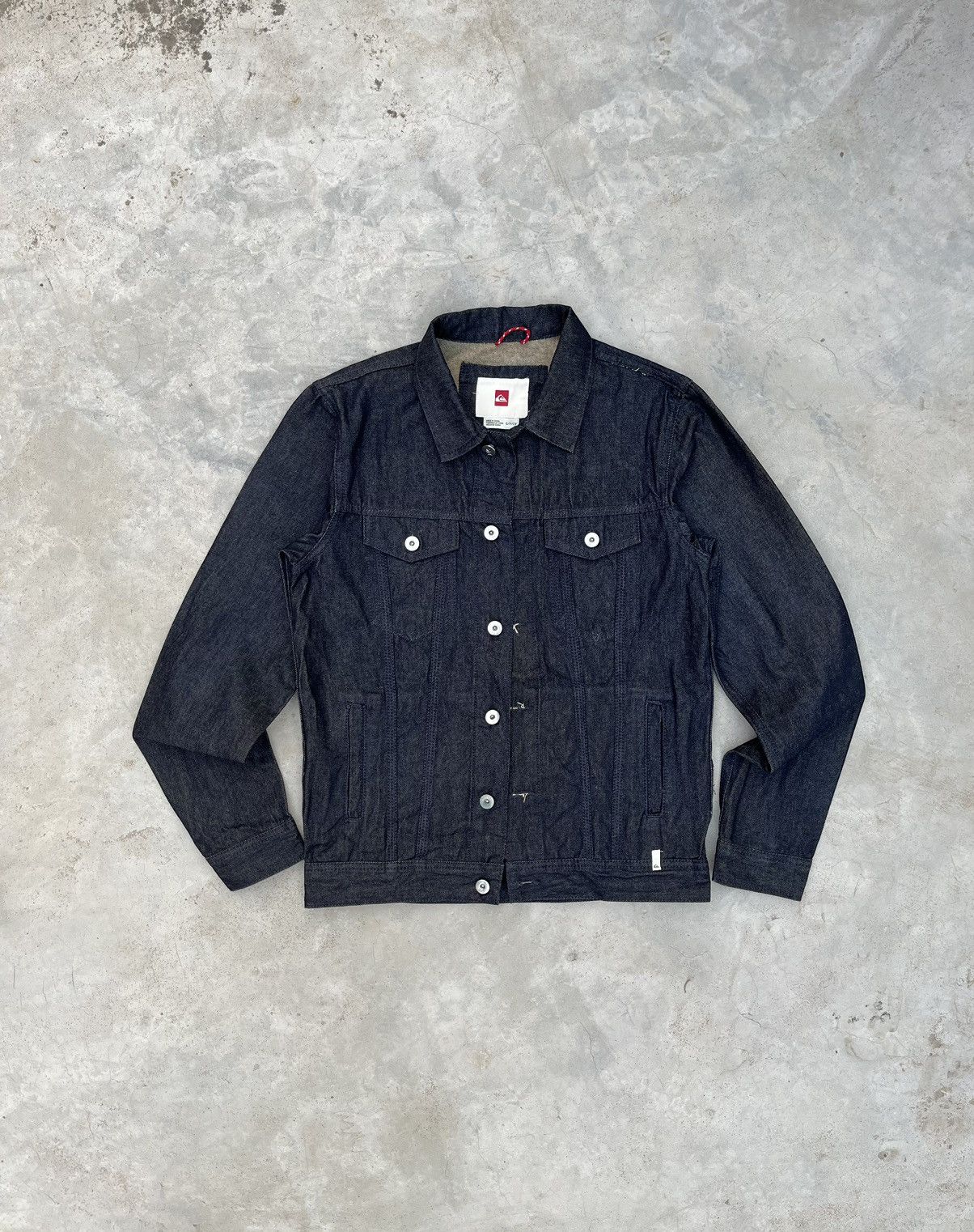 Quiksilver × Vintage VINTAGE RAW QUICKSILVER DENIM JACKET Size US XXS / EU 40 - 1 Thumbnail