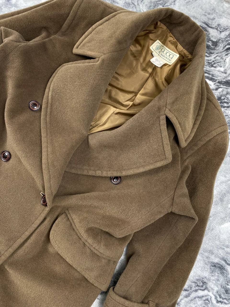 Gucci Vintage Gucci 80s Woool Cashmere Coat Women Double Breasted Size M / US 6-8 / IT 42-44 - 9 Thumbnail