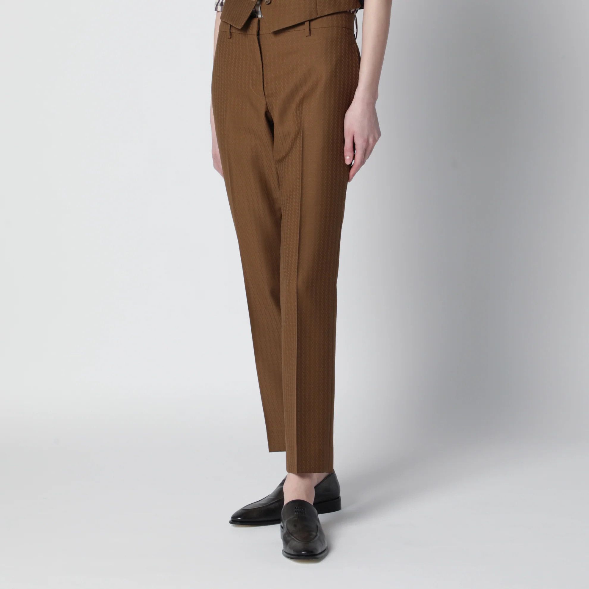 Burberry o1d2blof0426 Wool Pants in Brown Size 26" / US 2 / IT 38 - 5 Thumbnail