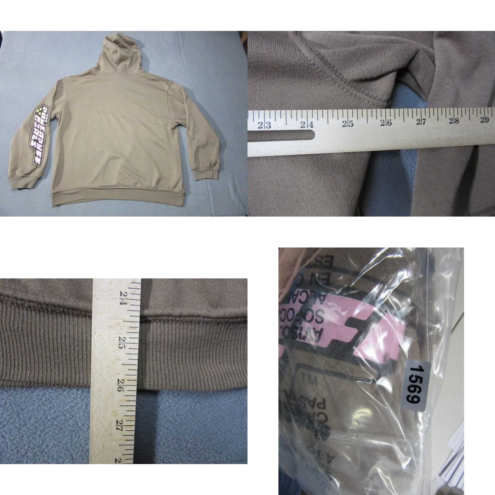 Vintage Powerpuff Girls Hoodie Womens XL Brown Graphic Sleeve - Cartoon Network Y2K Size XL / US 12-14 / IT 48-50 - 9 Thumbnail