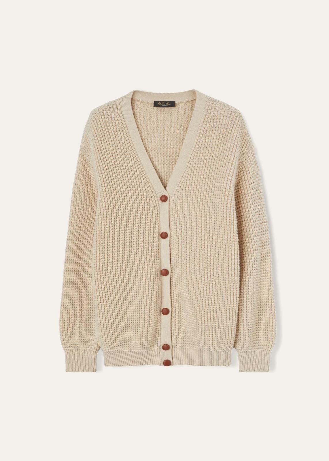 Loro Piana o1srvl11e0824 Yamba Cardigan Jacket in Beige Size XL / US 12-14 / IT 48-50 - 1 Thumbnail