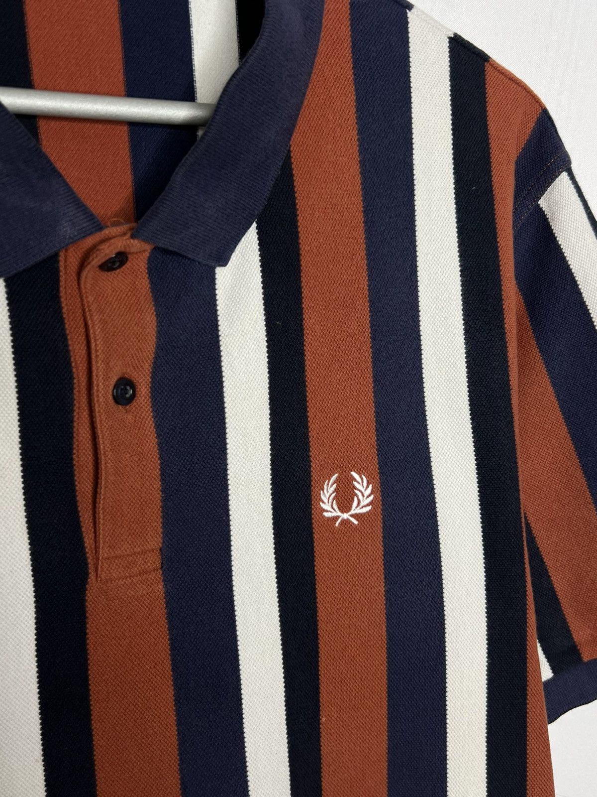 Fred Perry Rare Fred Perry Striped Polo Shirt Short Sleeve Size US XXL / EU 58 / 5 - 3 Thumbnail