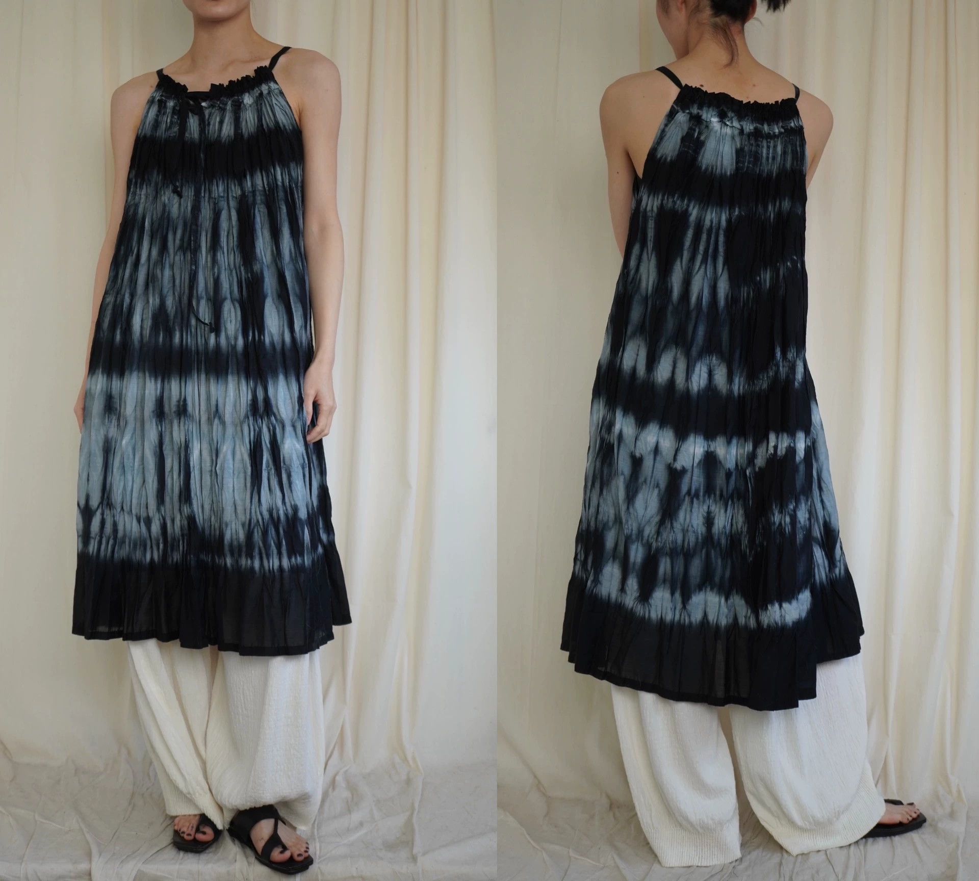 Issey Miyake ISSEY MIYAKE me 2000s TieDye Drawstring Cami Dress Size ONE SIZE - 3 Thumbnail
