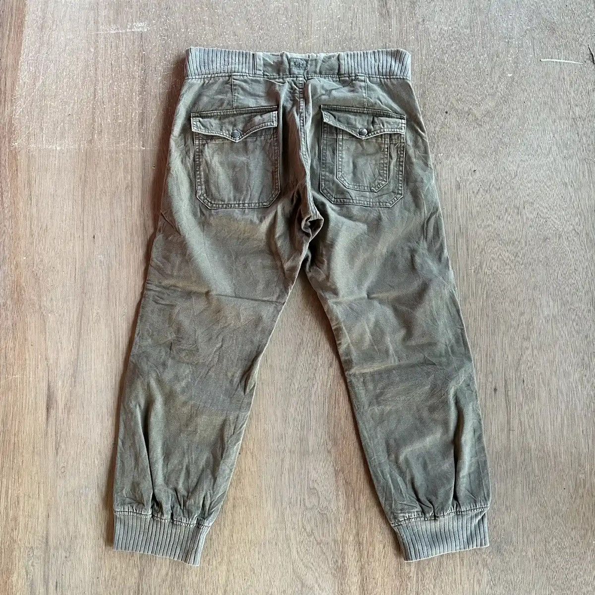 Vintage VINTAGE LEE DOUBLE KNEE TROUSERS FADED DRAWSTRING WAIST PANT Size US 33 - 10 Thumbnail