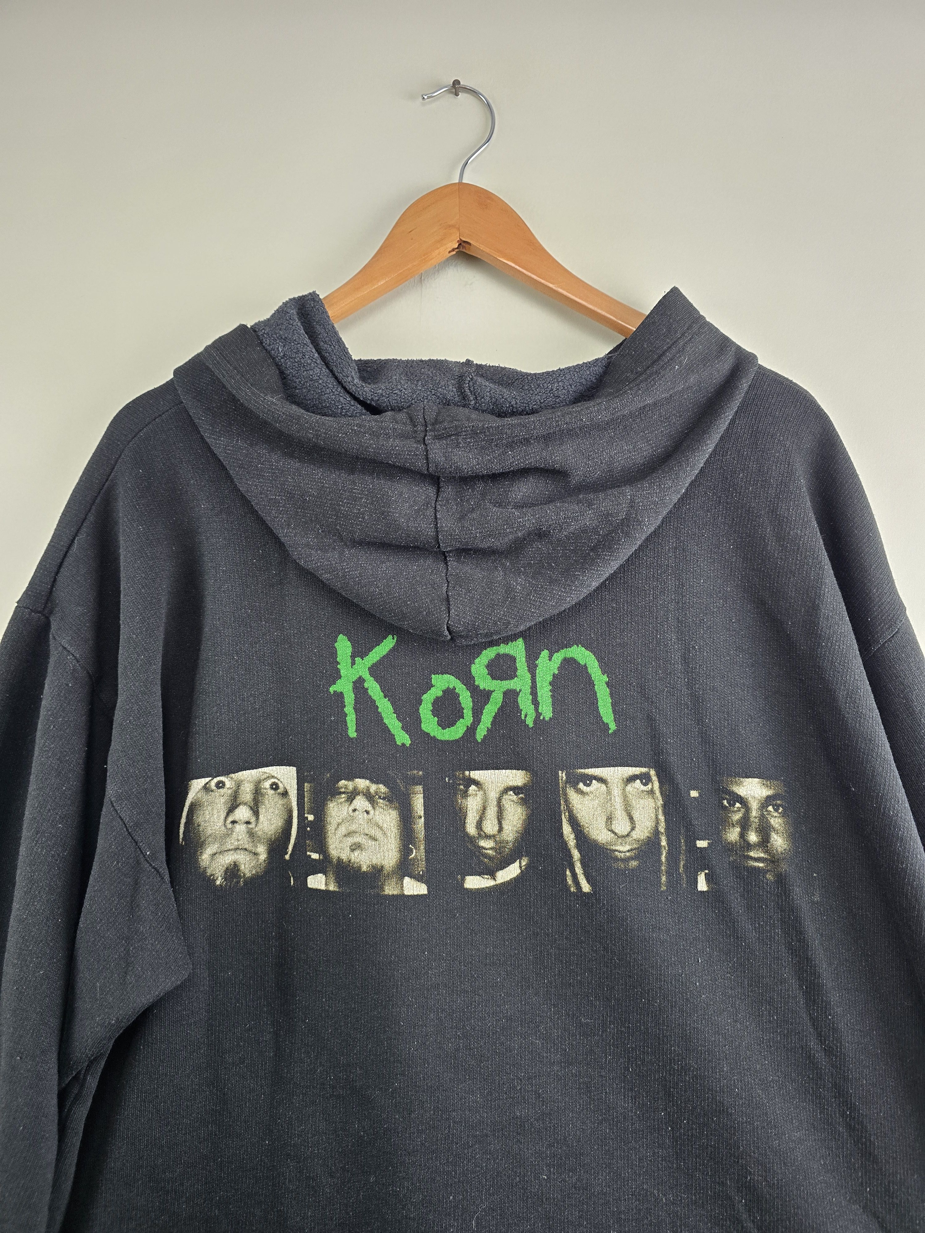 Band Tees × Vintage 90s Korn Hoodie XL 25" 29.5" Size US XL / EU 56 / 4 - 6 Thumbnail