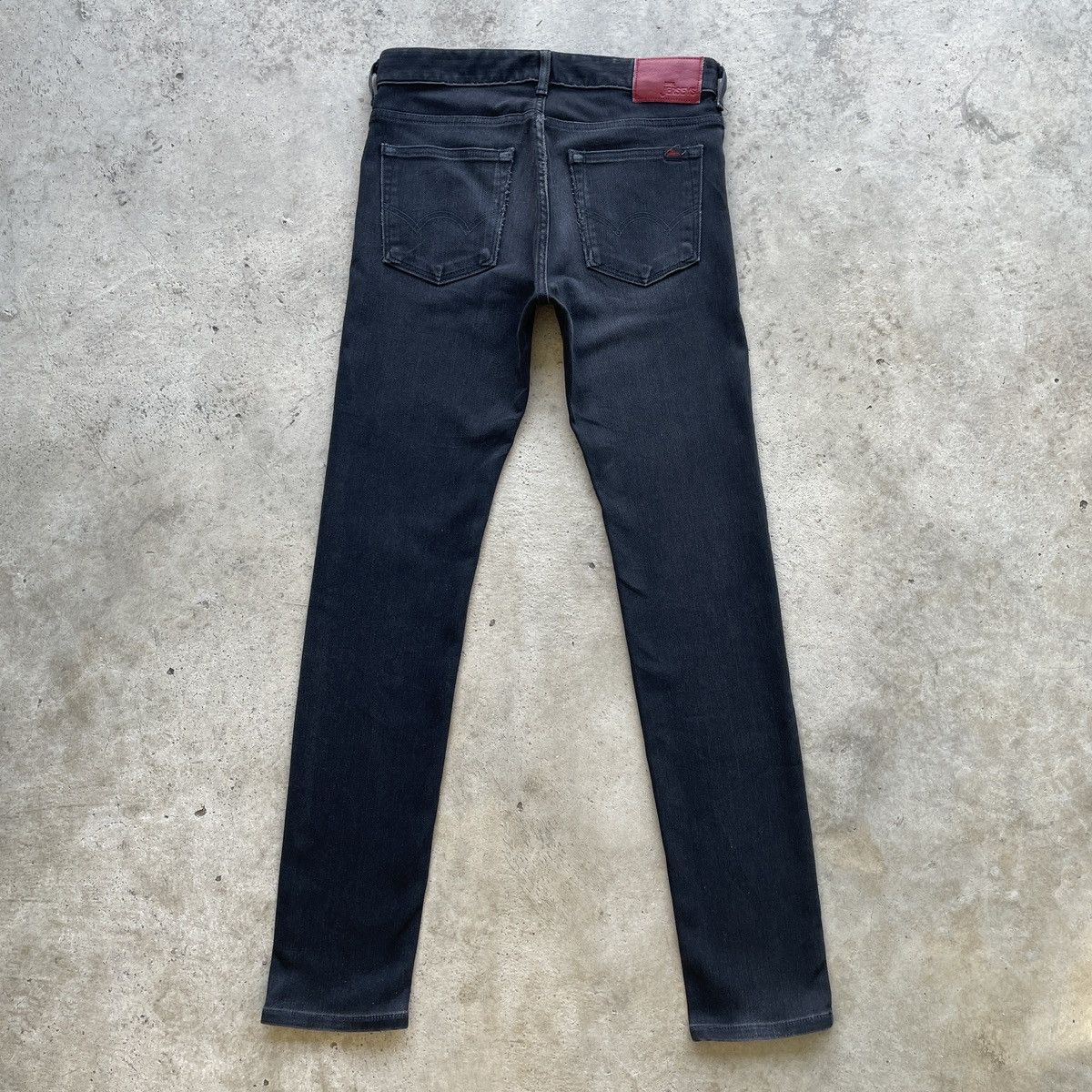 Japanese Brand Vintage Edwin Jersey Black Faded Skinny Denim Jeans Pants Size US 31 - 11 Thumbnail