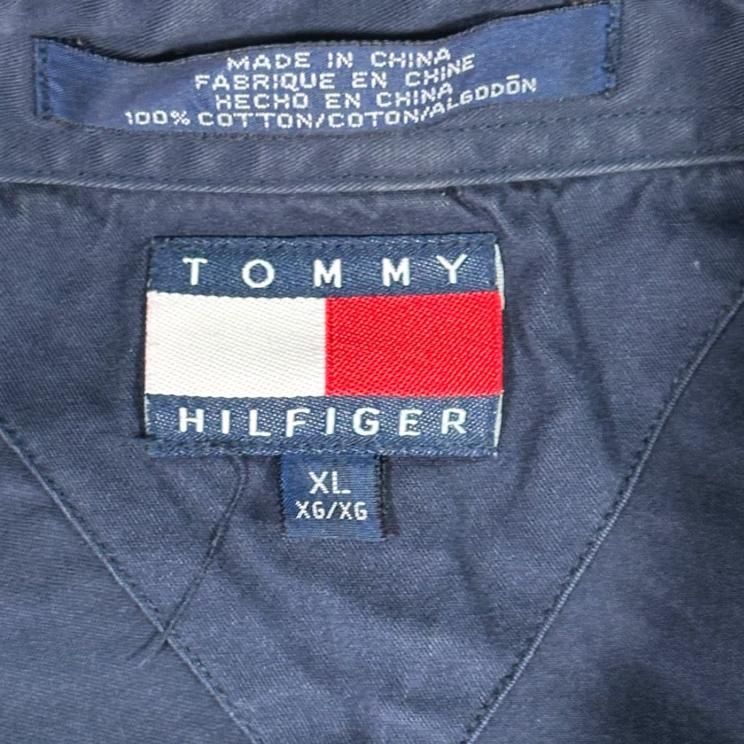 Tommy Hilfiger VINTAGE Tommy Hilfiger Shirt Adult EXTRA LARGE Red Blue Classics Zip Up 90s Size US XL / EU 56 / 4 - 5 Thumbnail