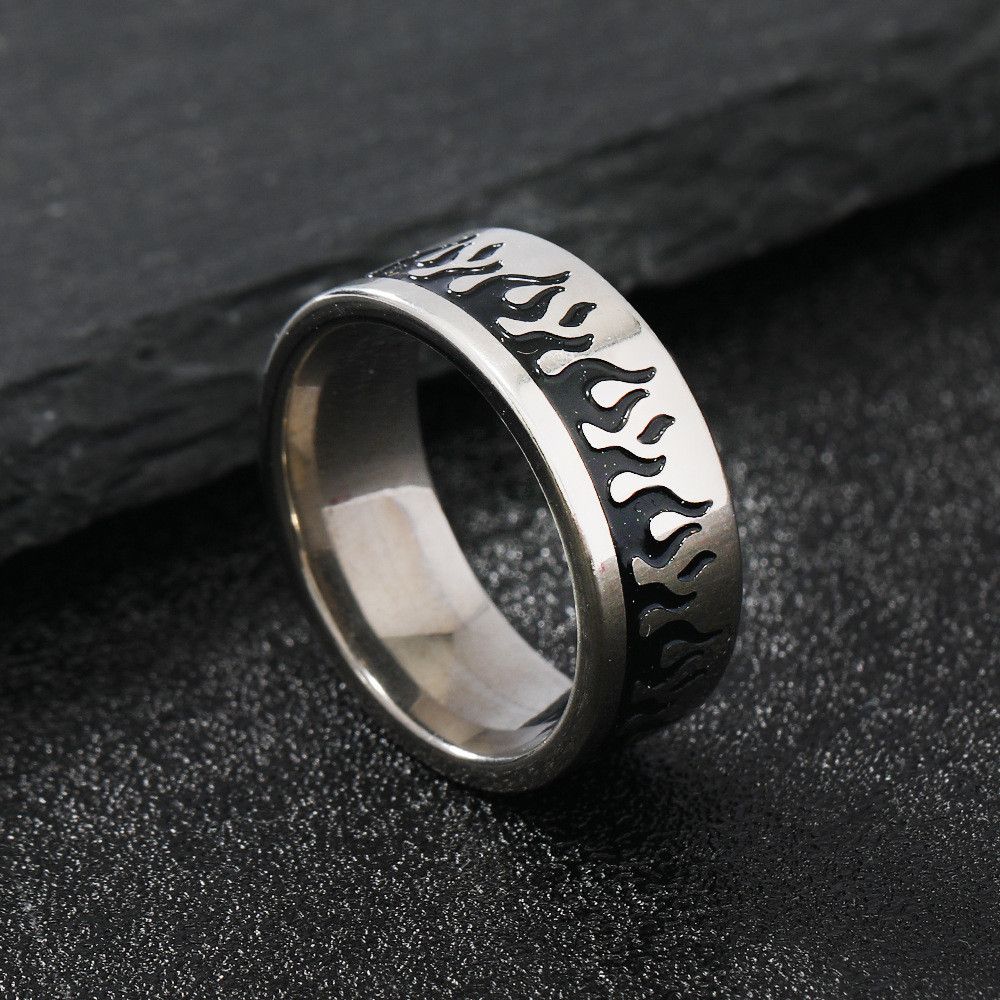 Jewelry Fire Dark Jewelry Rings Open Size Chrome Ring (Size 7-13) Size ONE SIZE - 2 Thumbnail