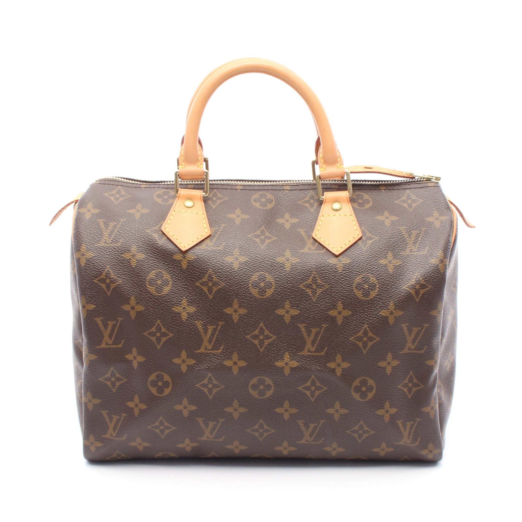 Louis Vuitton Louis Vuitton Speedy 30 Monogram Handbag Leather Brown Size ONE SIZE - 1 Thumbnail