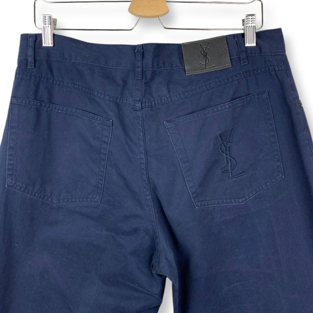 Yves Saint Laurent Yves Saint Laurent YSL Logo Navy Pants Size US 34 / EU 50 - 3 Thumbnail