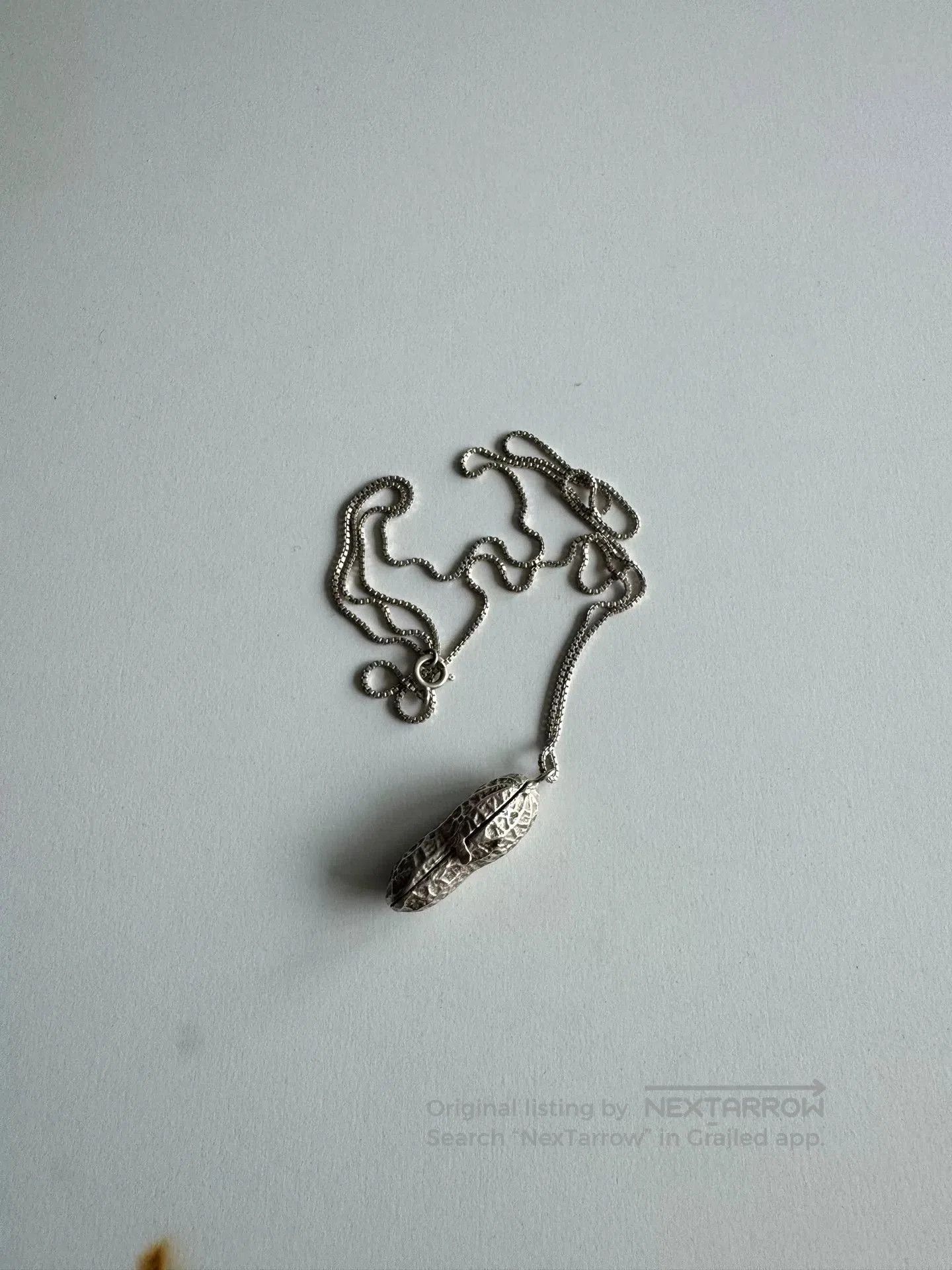 Ma+ M.A+ Silver Peanut Pendant Necklace. Size ONE SIZE - 2 Thumbnail
