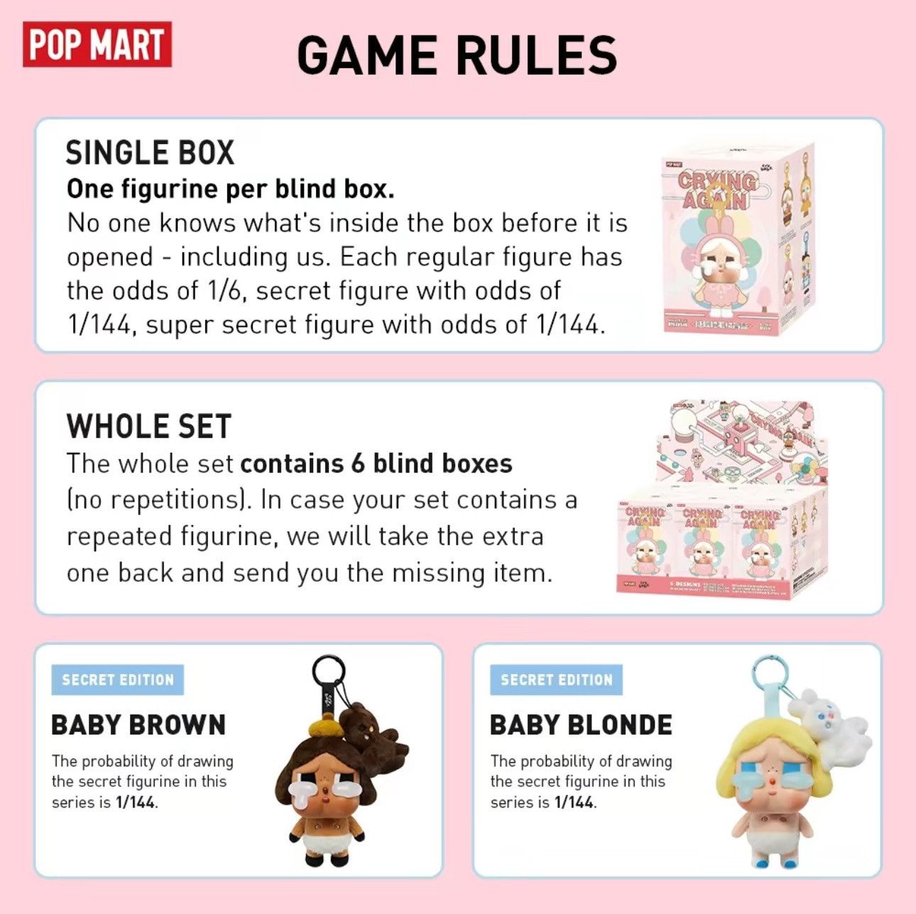 Other POP Mart CRYBABY Crying Again - Vinyl Plush Blind Box Size ONE SIZE - 2 Thumbnail