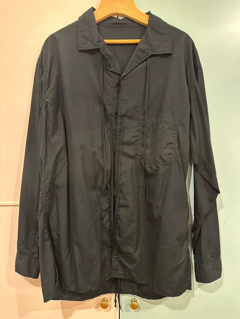 Yohji Yamamoto Yohji Yamamoto YOHJI YAMAMOTO Fringed Long Sleeve Shirt Size US S / EU 44-46 / 1 - 1 Thumbnail
