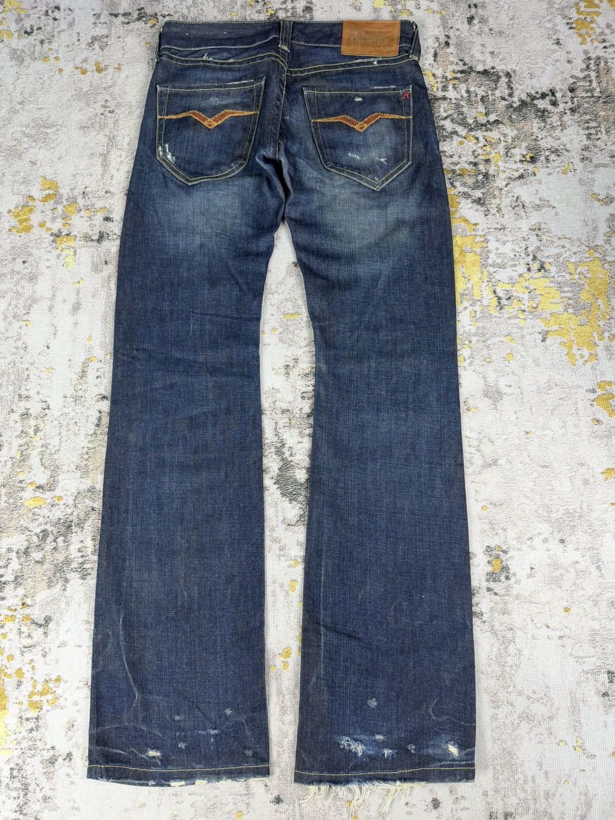 Tornado Mart Vintage 90s Replay Flared Wash Jeans Size US 28 / EU 44 - 5 Thumbnail