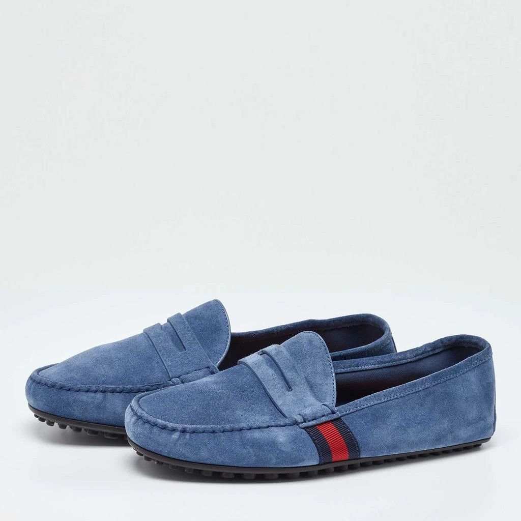 Gucci o1s1wg110325 Driver Loafers in Blue Size US 7 / EU 40 - 2 Thumbnail