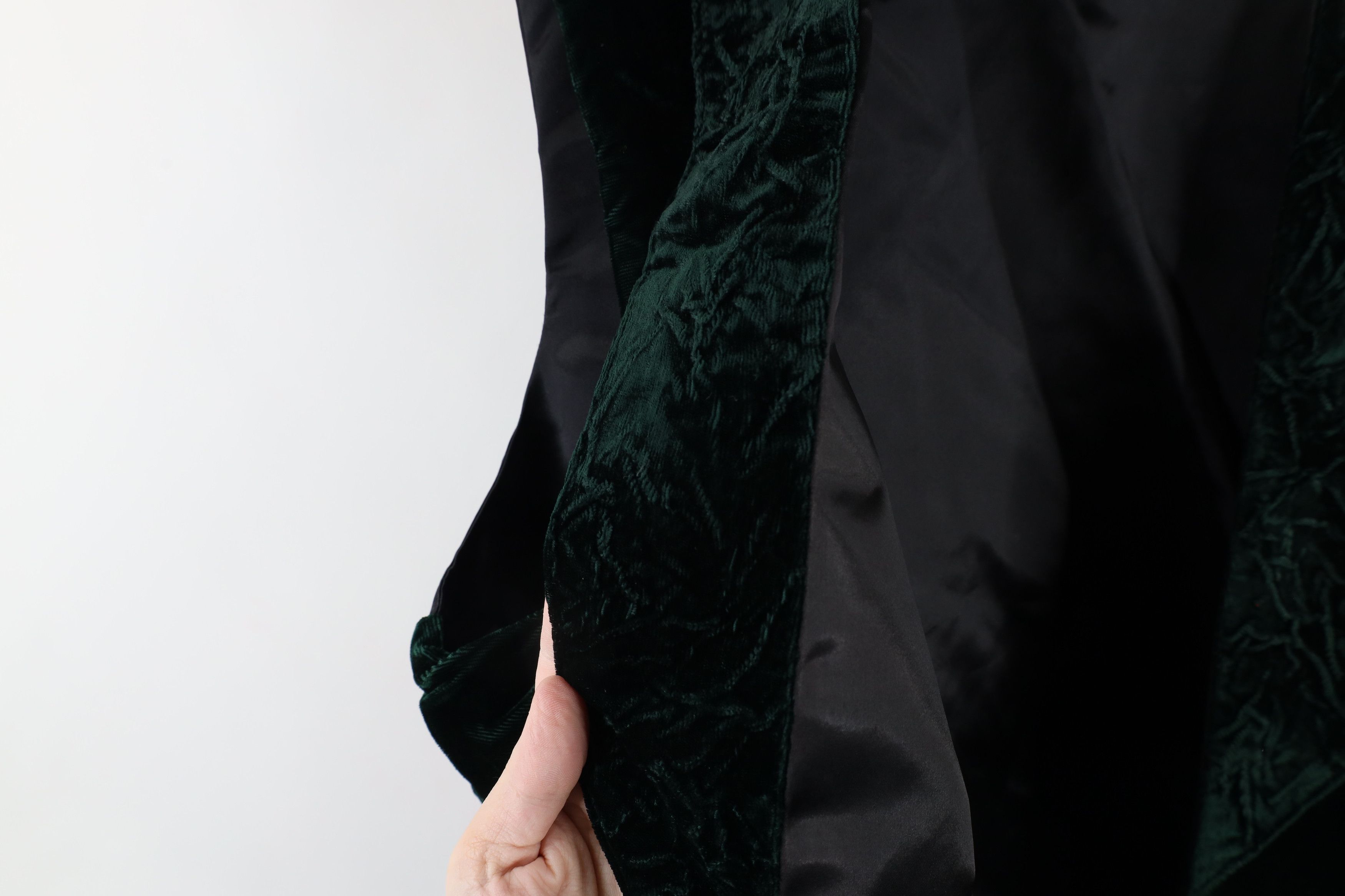 Vintage Vintage 90s Streetwear Crushed Velvet Velour Vest Green USA Size L / US 10 / IT 46 - 5 Thumbnail
