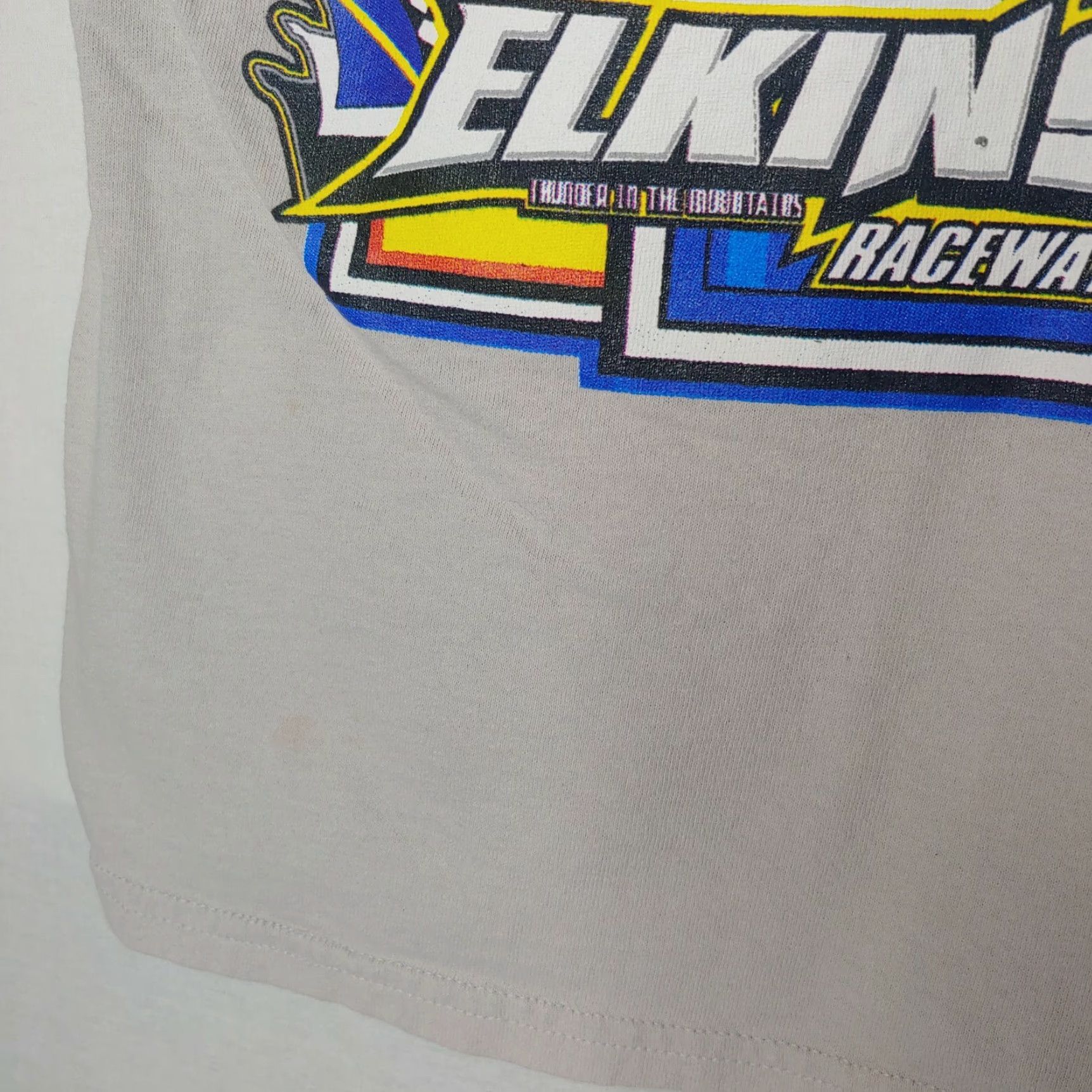 Gildan Elkins Raceway Shirt Medium Red Frederick Memorial Race Stock Car T-Shirt Mens Size US M / EU 48-50 / 2 - 5 Thumbnail
