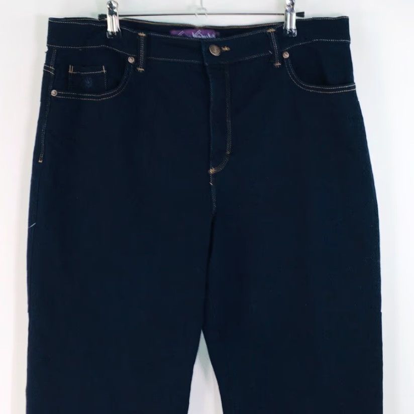 Gloria Vanderbilt GLORIA VANDERBILT Women's Amanda High Rise Cropped Jeans Blue Stretch Denim Size 18 Size 40" / US 18 - 6 Thumbnail