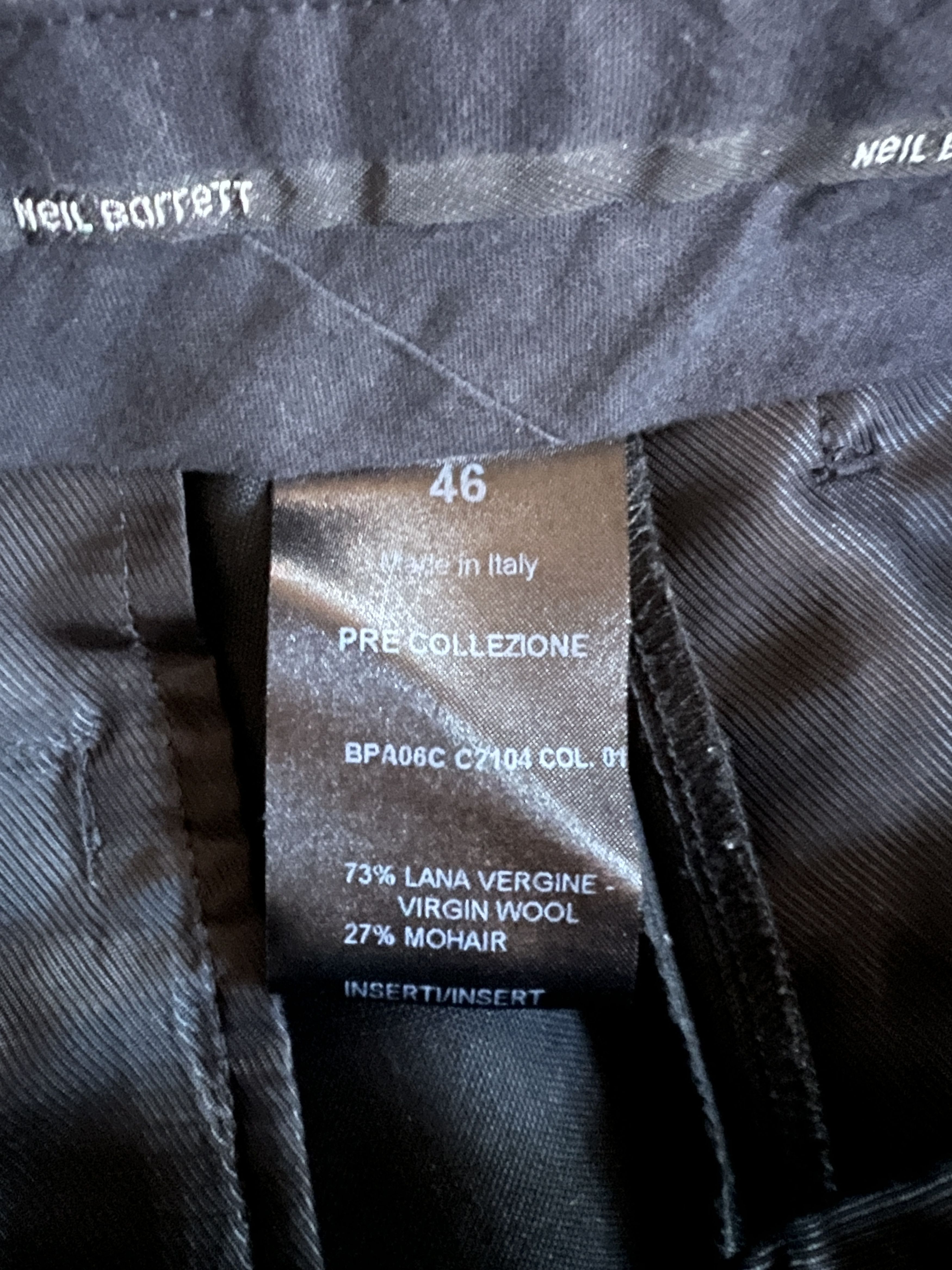 Neil Barrett 2 Button Suit W/Mock Vest Size 46S - 11 Thumbnail