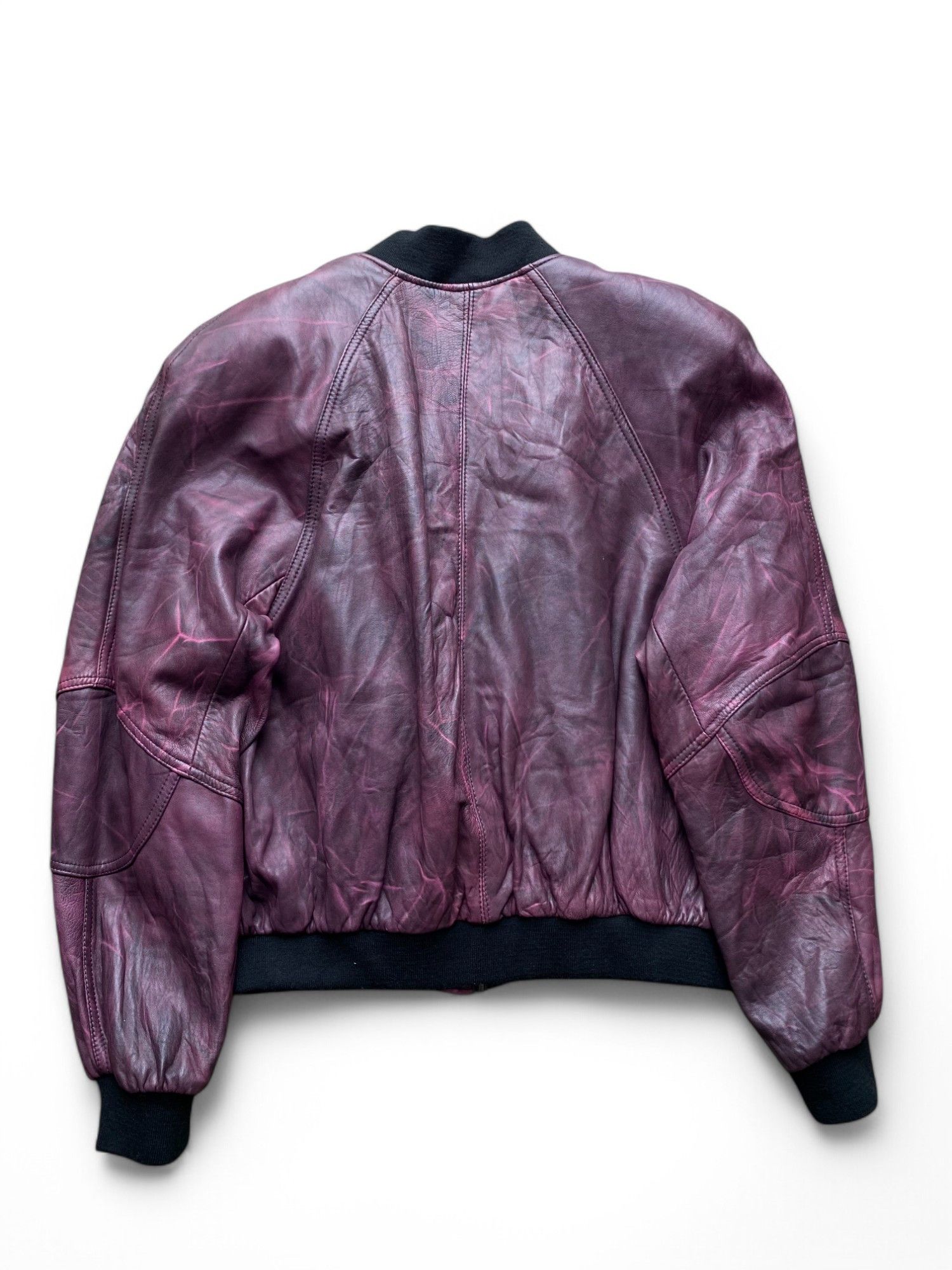 Genuine Leather Vintage Elazar Leather Bomber Jacket Opium SWAG Faded Size US XL / EU 56 / 4 - 2 Thumbnail