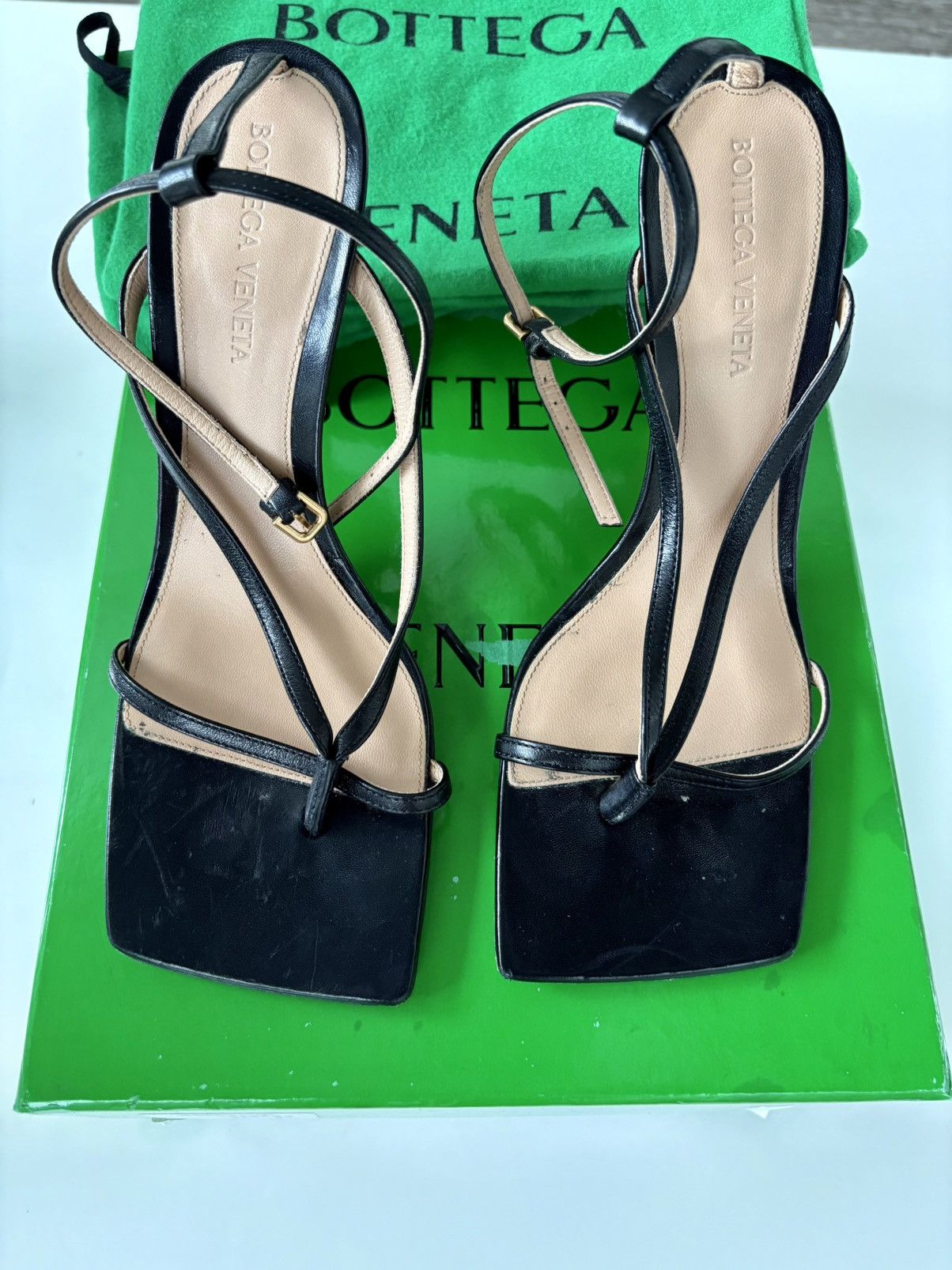 Bottega Veneta Bottega Veneta stretch strap lambskin leather sandal Size US 6.5 / IT 36.5 - 2 Thumbnail
