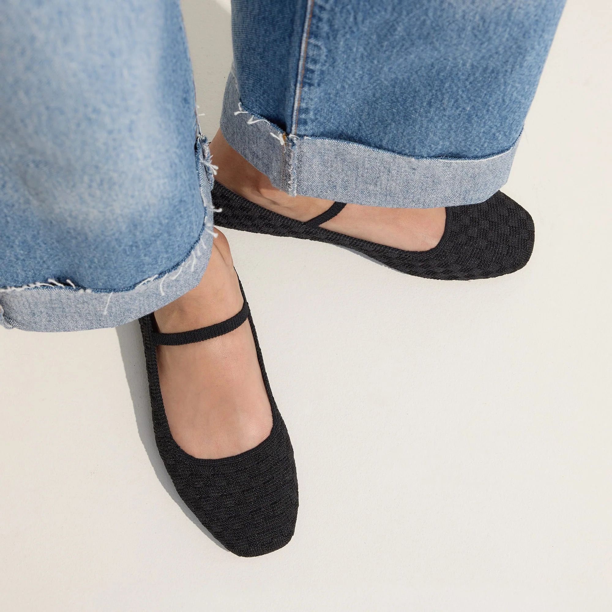 Rothy's Rothy’s The Max Square Mary Jane 5.5 Black Sand Geometric EU Size US 5.5 / IT 35.5 - 2 Thumbnail