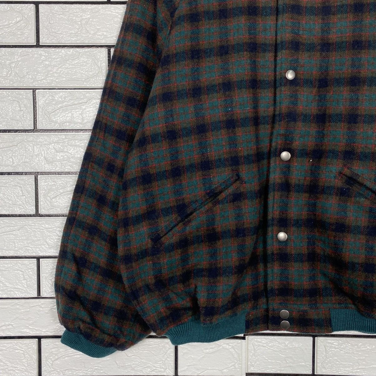 Japanese Brand 📌Vintage Bomber Jacket Wool Casabel Tartan Issey Miyake Size US M / EU 48-50 / 2 - 5 Thumbnail