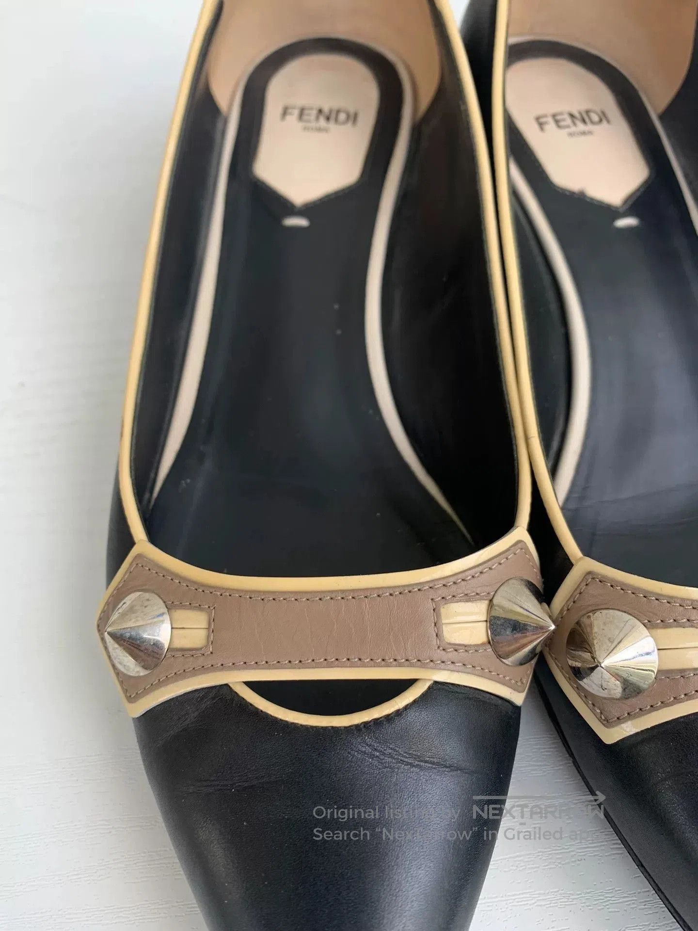 Fendi Fendi Black Pointed Toe Flat Shoes. Size US 6 / IT 36 - 4 Thumbnail