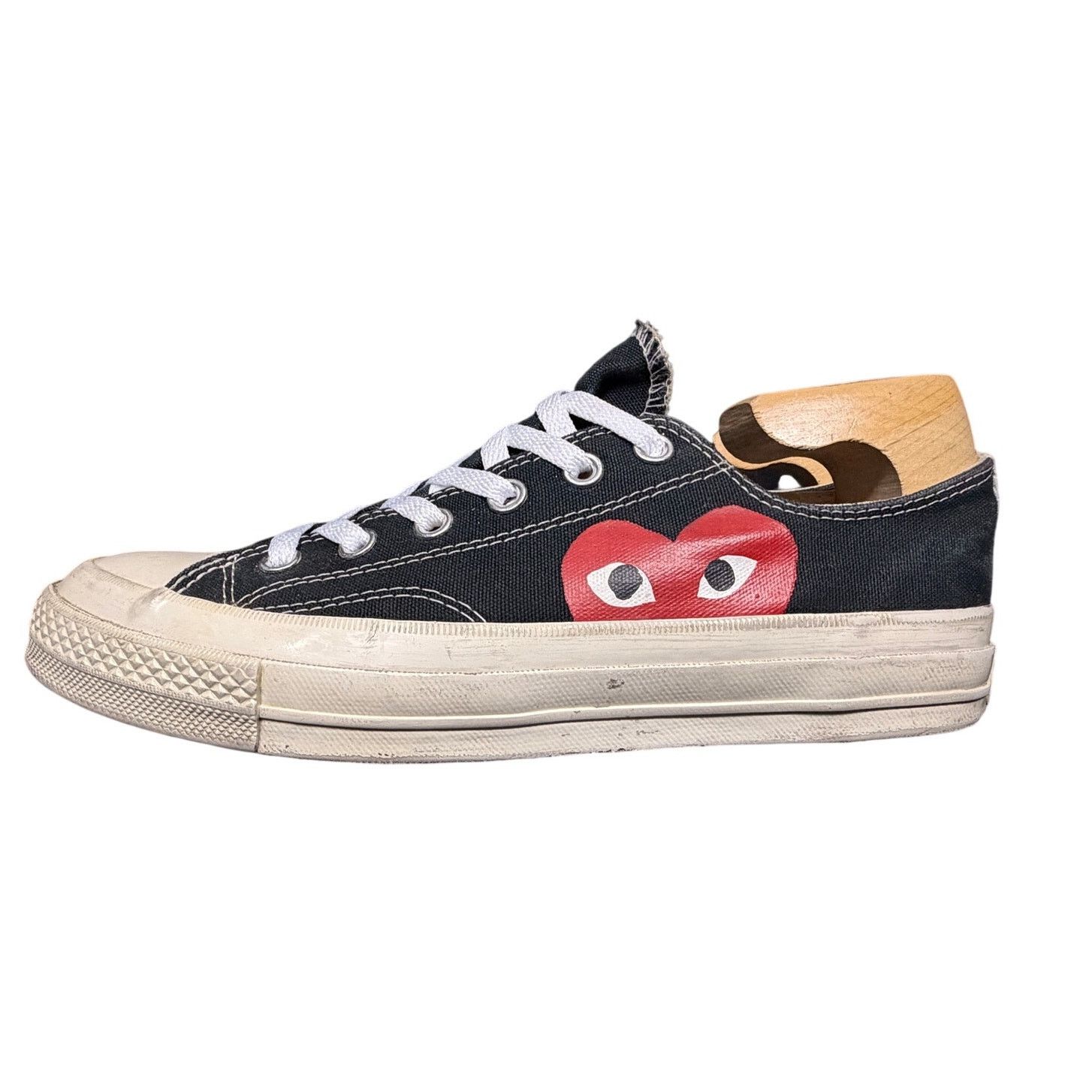 Comme des Garcons Converse x Comme des Garcons PLAY Black Sneakers Men 7 Size US 7 / EU 40 - 2 Thumbnail