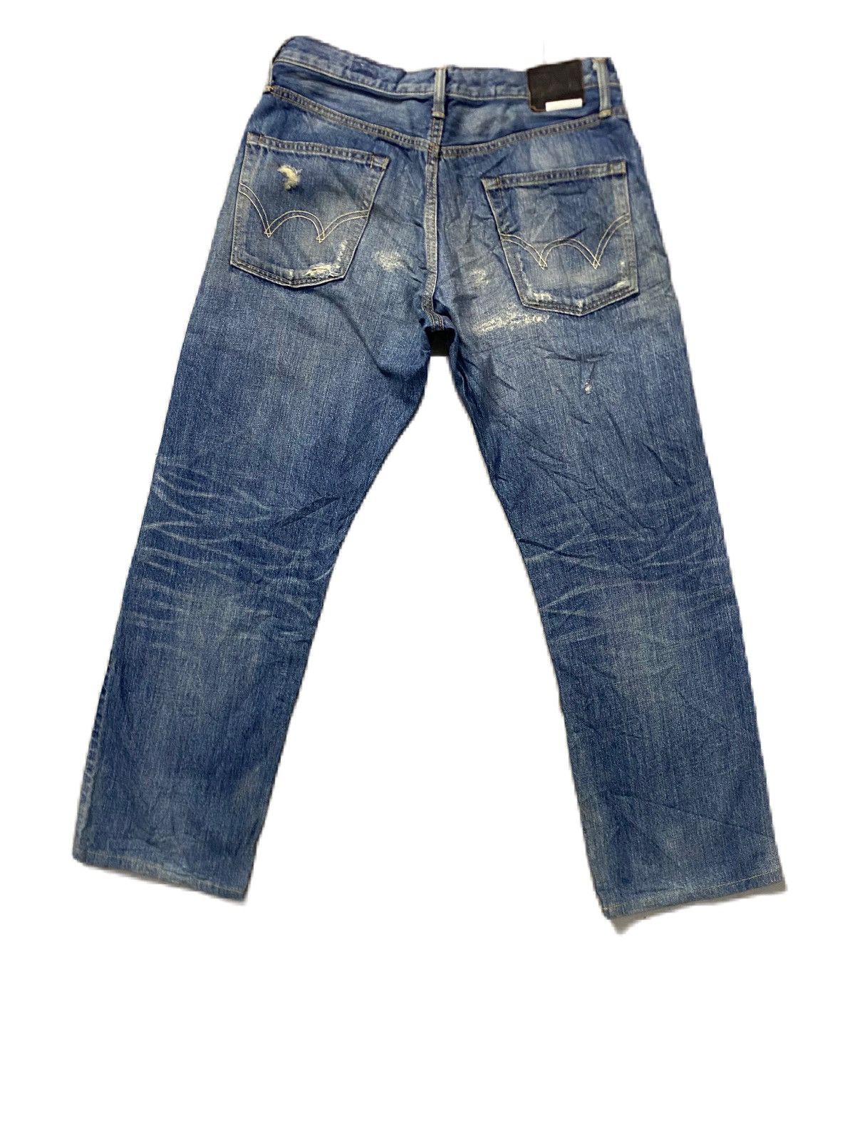 Edwin × Kapital EDWIN BLACK LABEL DISTRESS DESIGN GRUNGE STYLE Size US 30 / EU 46 - 5 Thumbnail