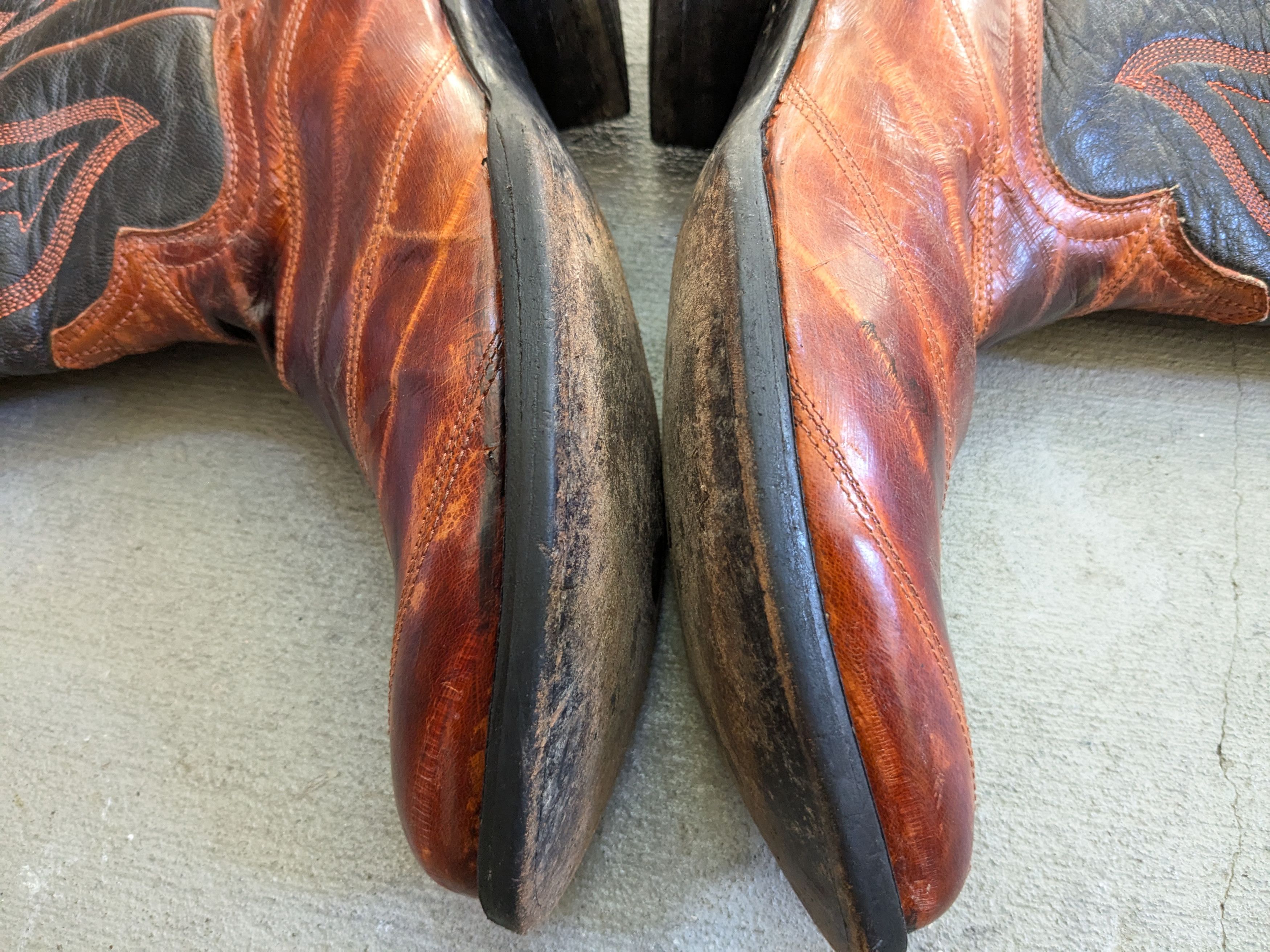 Vintage Vintage Cowboy Boots Eel Leather Brown Black 10 Western Size US 10 / EU 43 - 6 Thumbnail