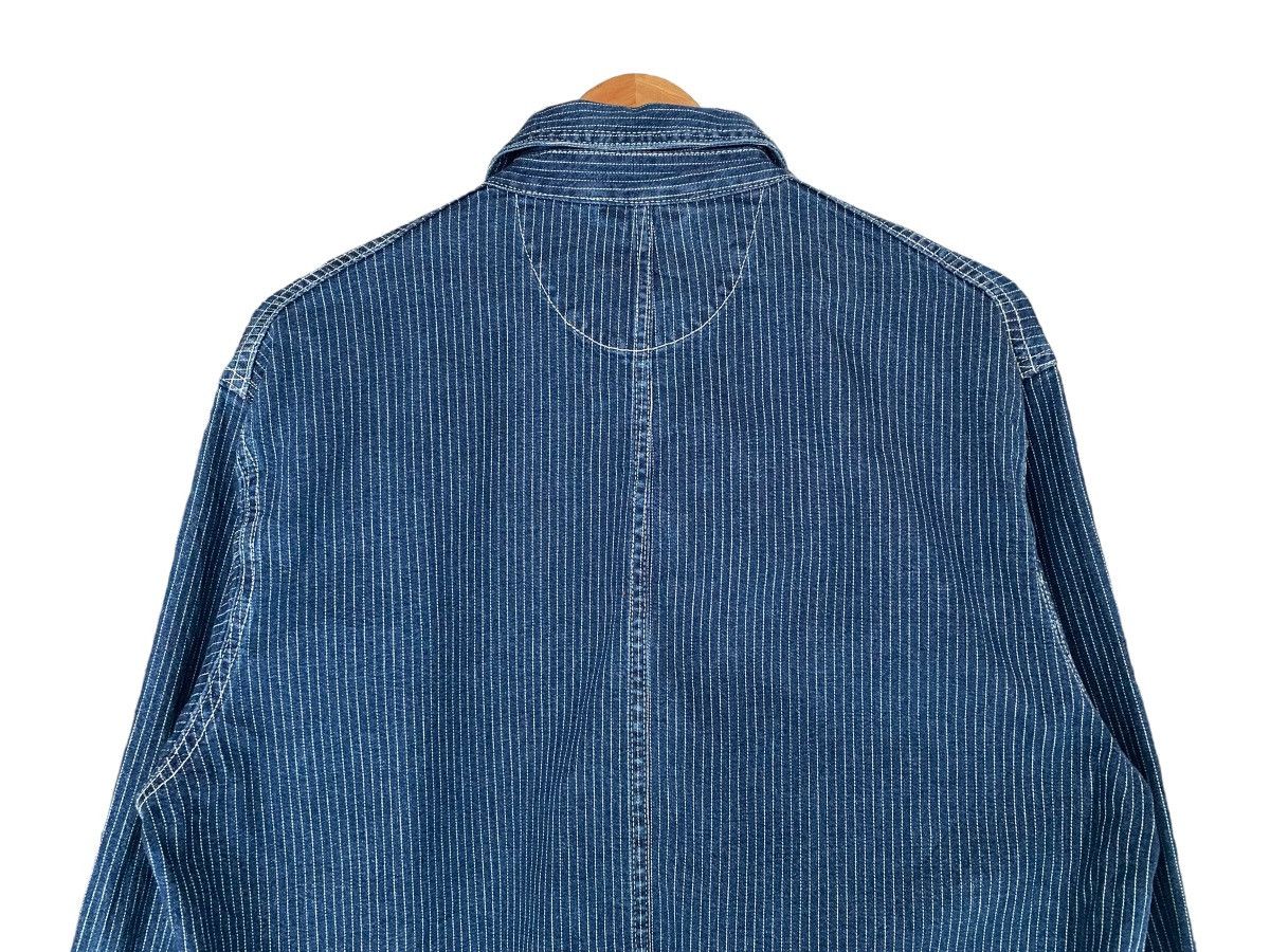 Uniqlo Rare UNIQLO Wabash Stripes Chore Denim Jacket sz M Size US M / EU 48-50 / 2 - 13 Thumbnail