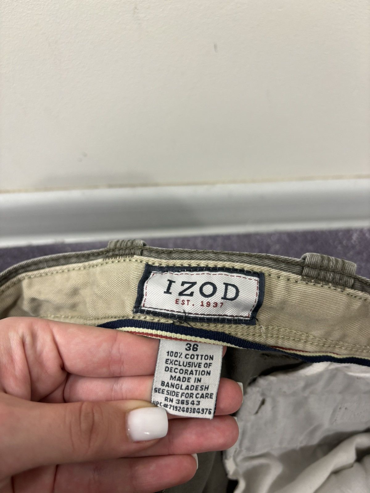 Izod Vintage IZOD 2000s Military Green Hype Baggy Cargo Shorts Size US 36 / EU 52 - 10 Thumbnail