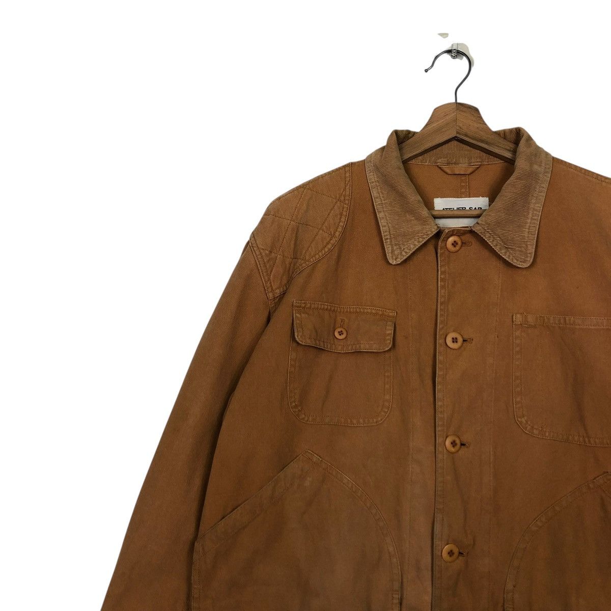 Japanese Brand 🔥RICH BROWN VINTAGE CHORE WORK JACKET ATLIERSAB ISSEY MIYAKE Size US M / EU 48-50 / 2 - 9 Thumbnail