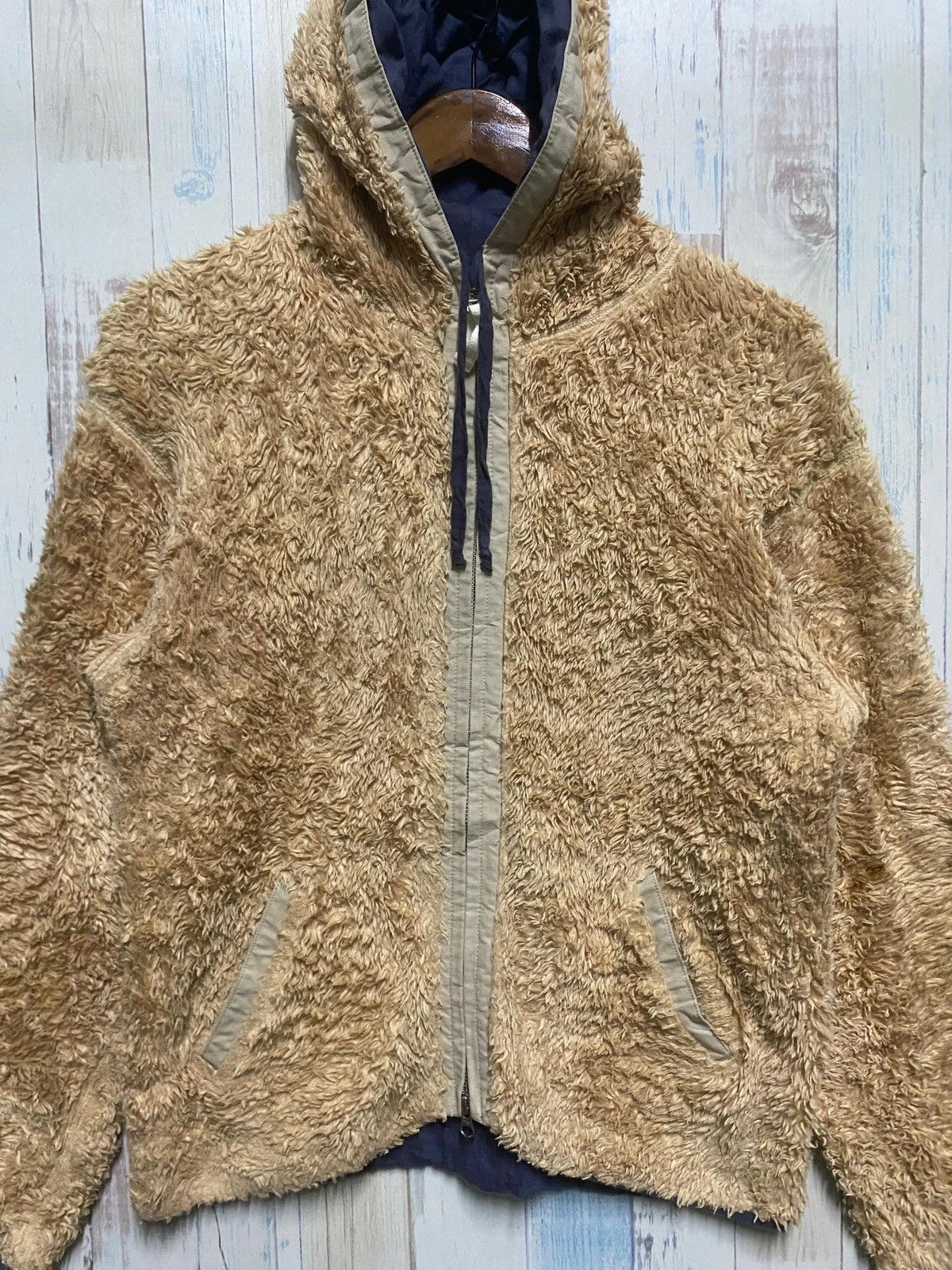 45rpm × Japanese Brand × Vintage Vintage 45rpm Indigo Sherpa Hoodie Zip Up Size S / US 4 / IT 40 - 4 Thumbnail