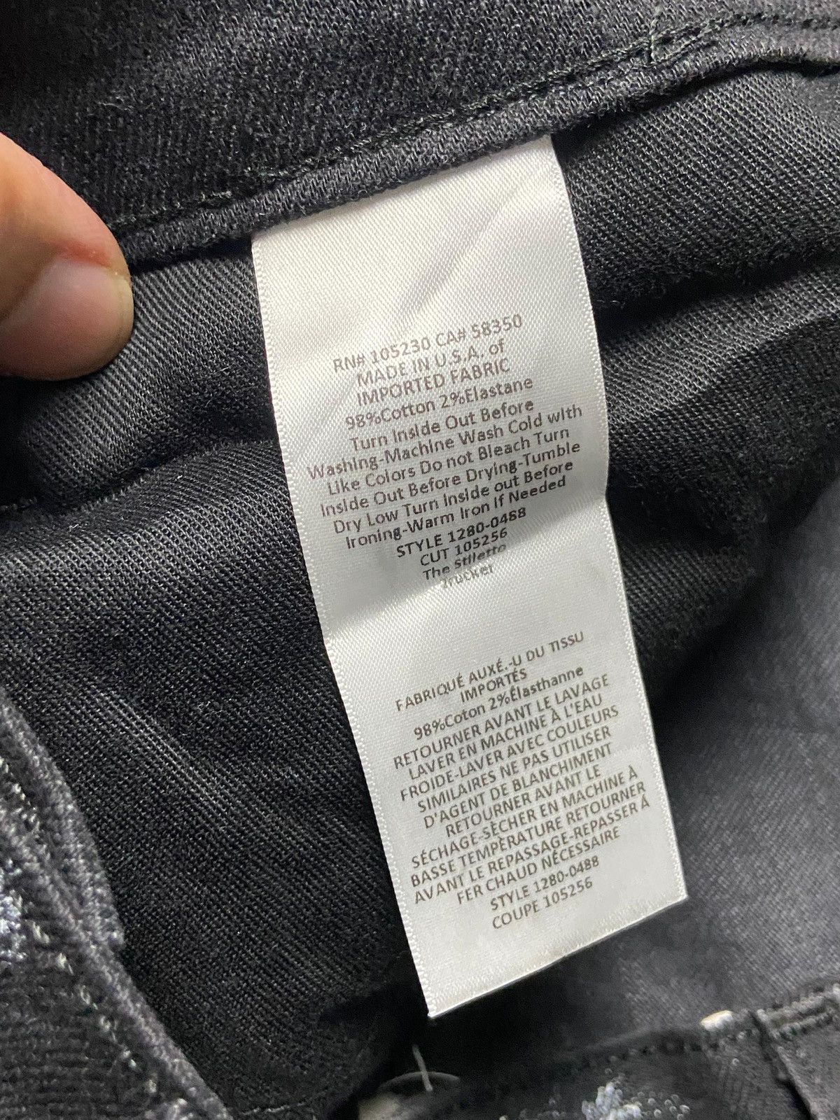 Current/Elliot Vintage Current/Elliot Stilleto Trucker Paint Jeans (140) Size US 29 - 8 Thumbnail