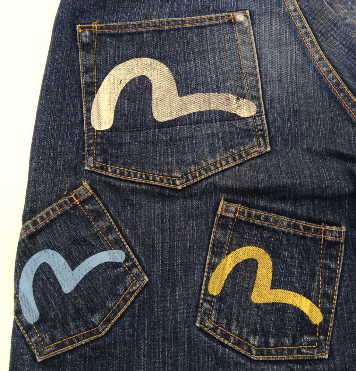 Evisu Vintage Evisu Multi Pocket Wide baggy denim shorts Jorts Stk Size US 32 / EU 48 - 3 Thumbnail