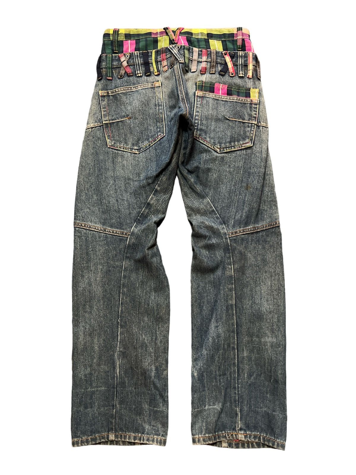 Japanese Brand × Vintage DOUBLE WAIST💥BREATHMINT TWIST DISTRESSED DENIM PANT Size US 29 - 6 Thumbnail