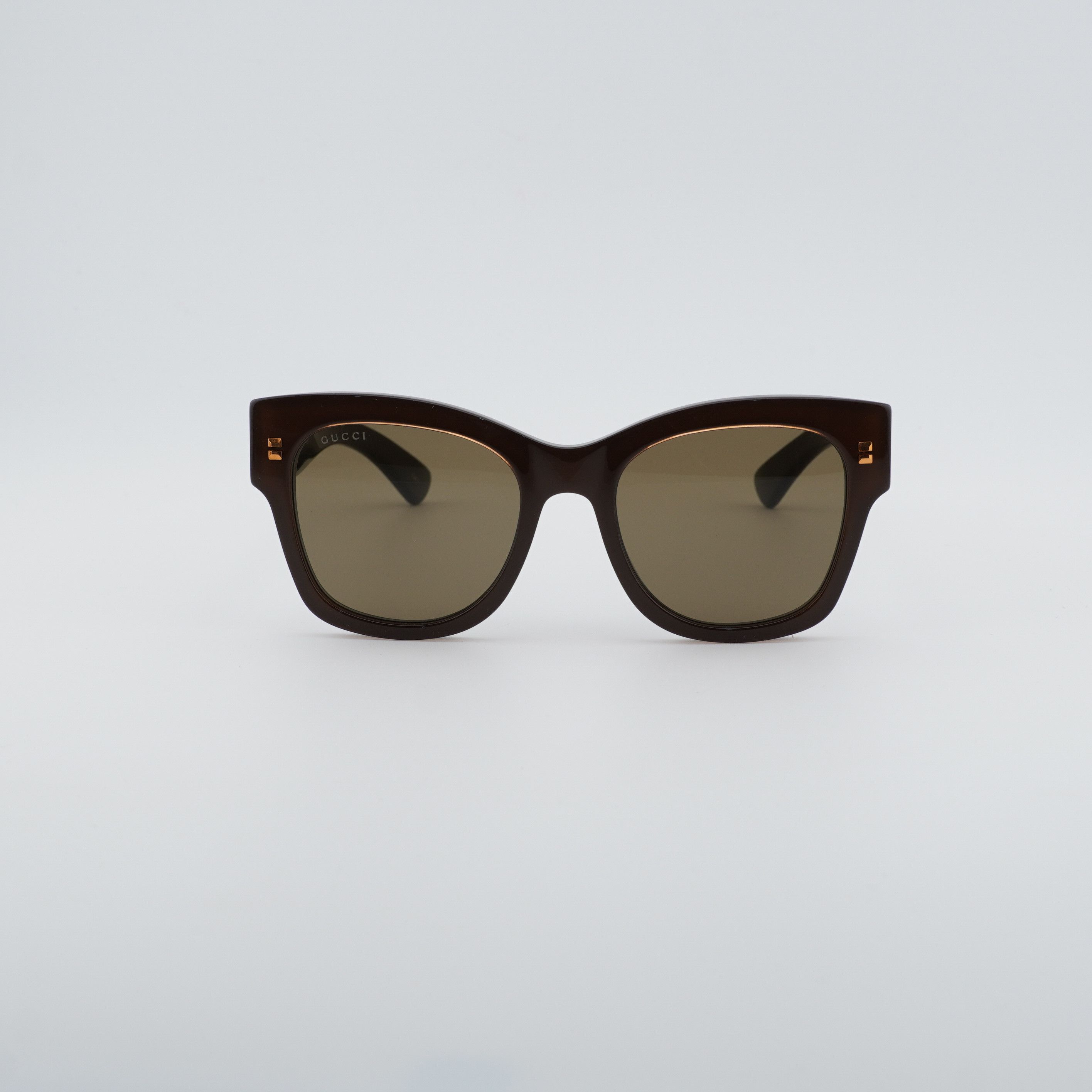 Gucci Gucci GG1789S 004 Sunglasses Peach/Brown Square Frame Size ONE SIZE - 3 Thumbnail