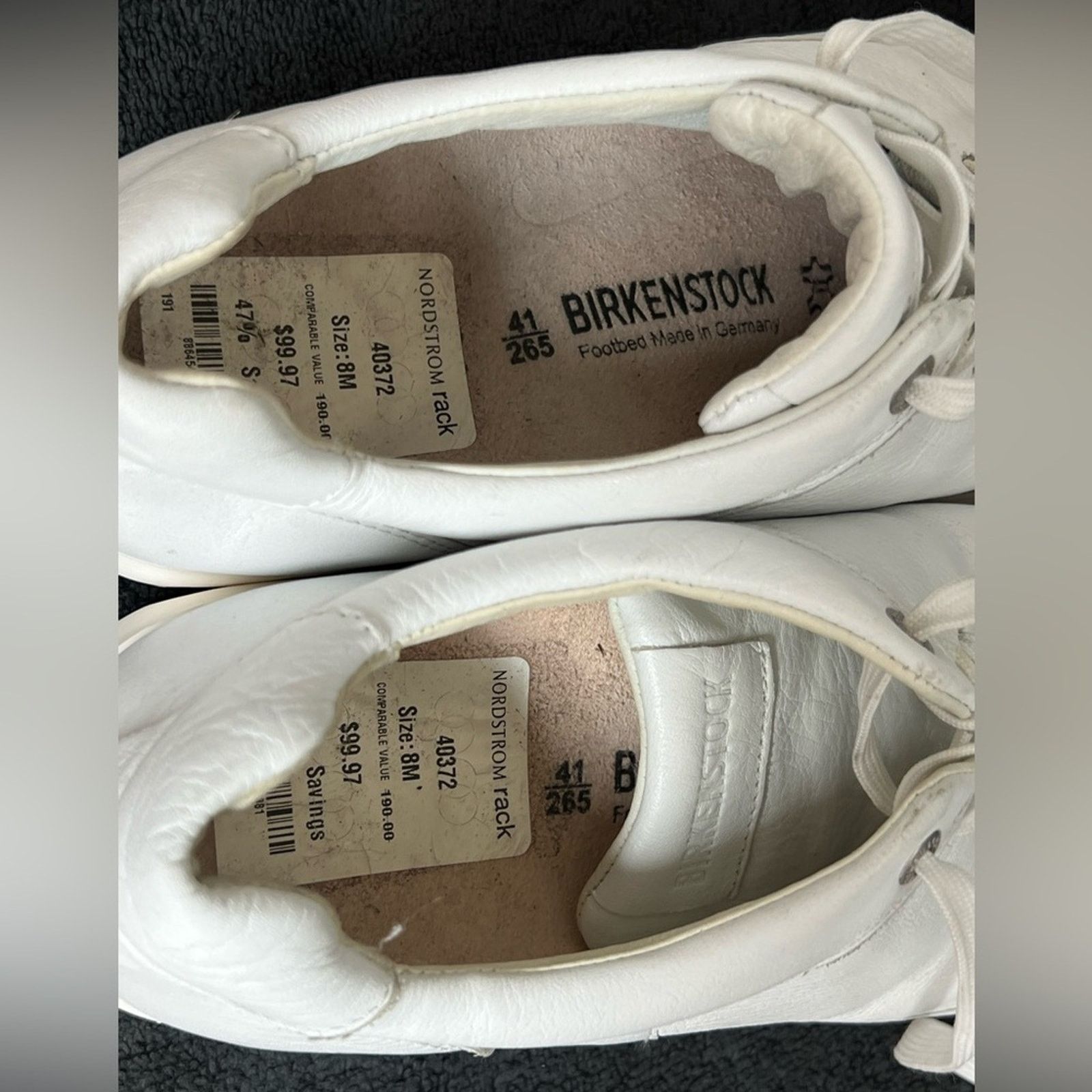 Birkenstock Birkenstock Manitoba Mens White Leather Shoes Size 41 US 8M Size US 8 / EU 41 - 9 Thumbnail