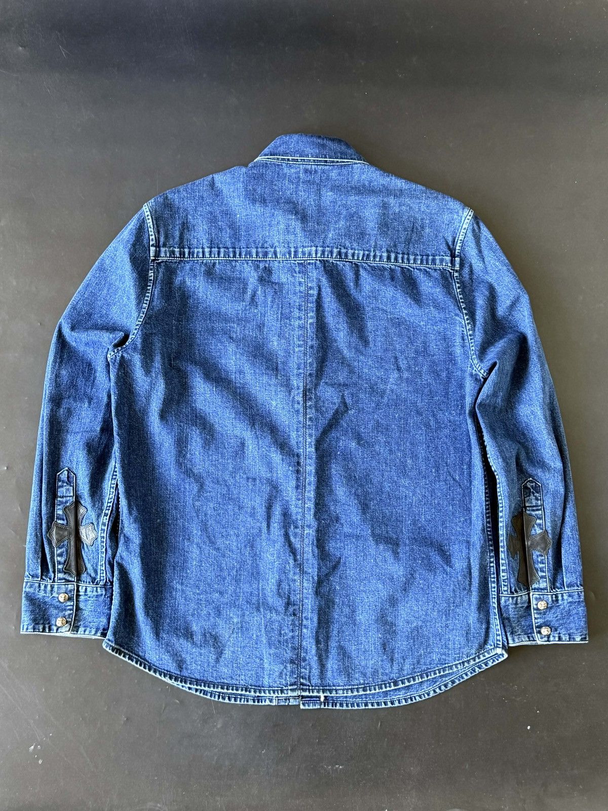 Chrome Hearts Chrome Hearts Cross-Skin Blue Denim Shirt Size US M / EU 48-50 / 2 - 2 Thumbnail