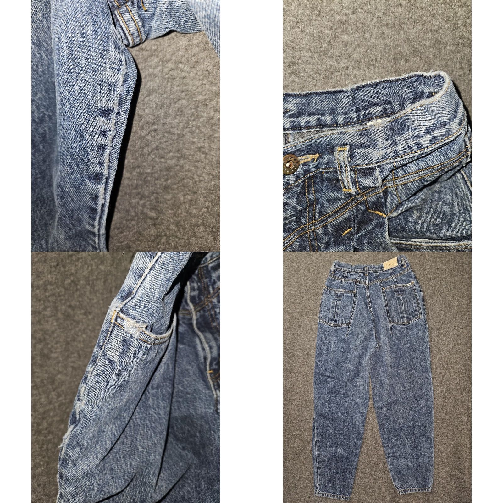 Vintage VINTAGE BonJour Jeans Womens 9/10 Blue High Rise Tapered Pleated Denim 90s Pants Size 30" / US 8 / IT 44 - 9 Thumbnail