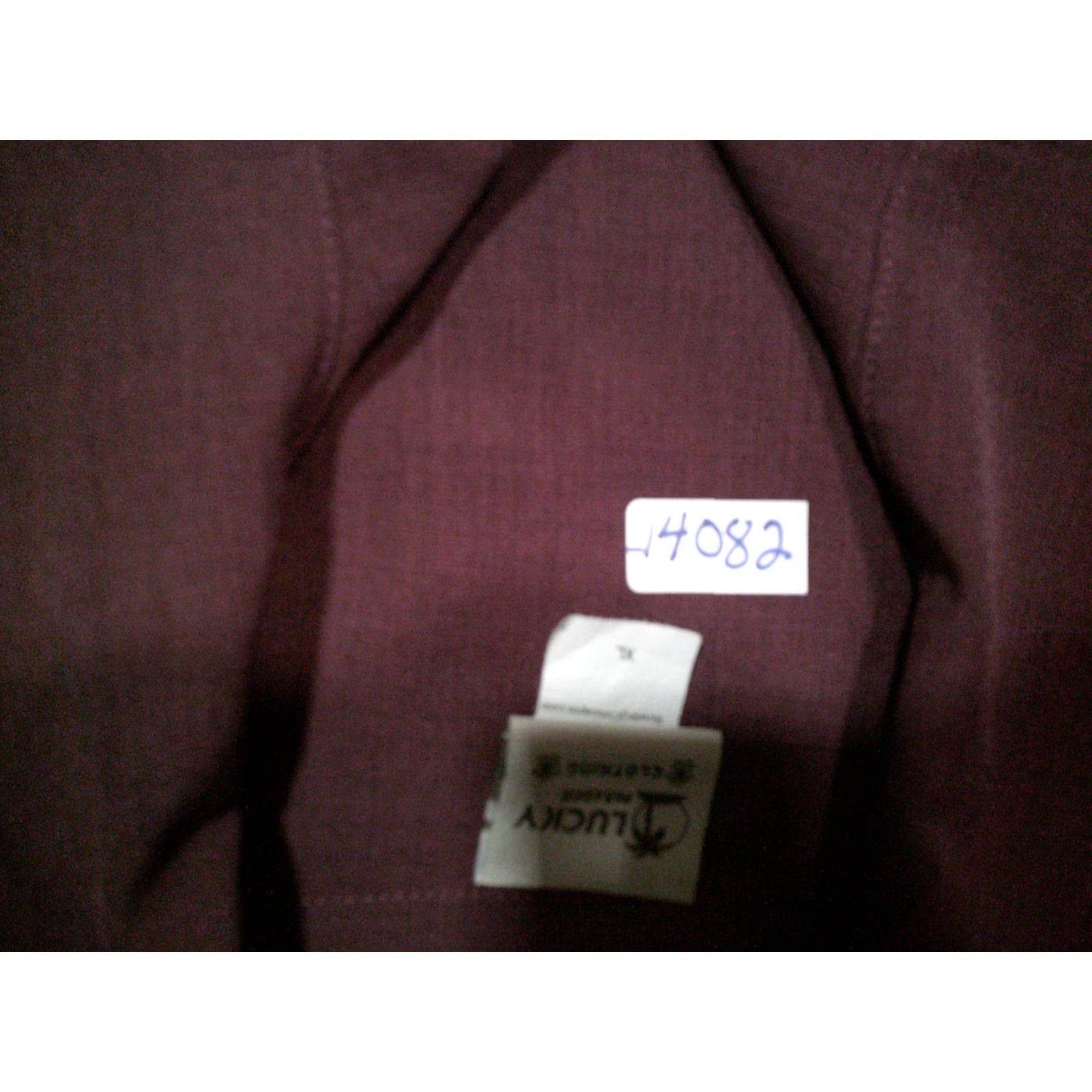 Paradise Lucky Paradise Clothing Button Up Bowling Shirt Mens XL Extra Large Maroon Gray Size US XL / EU 56 / 4 - 7 Thumbnail