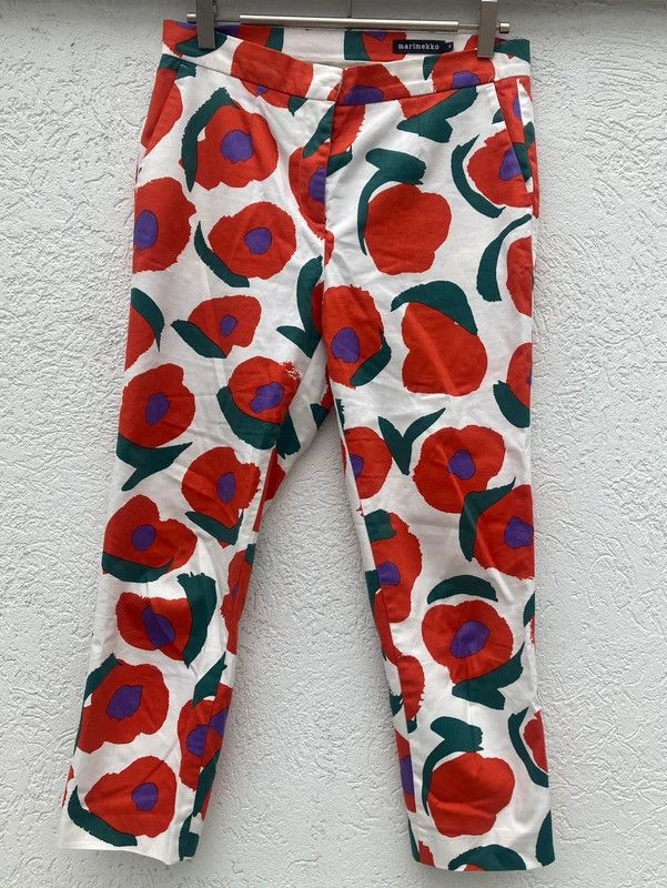 Marimekko Marimekko Martha Iso Vikuri Print Trousers Size 26" / US 2 / IT 38 - 6 Thumbnail